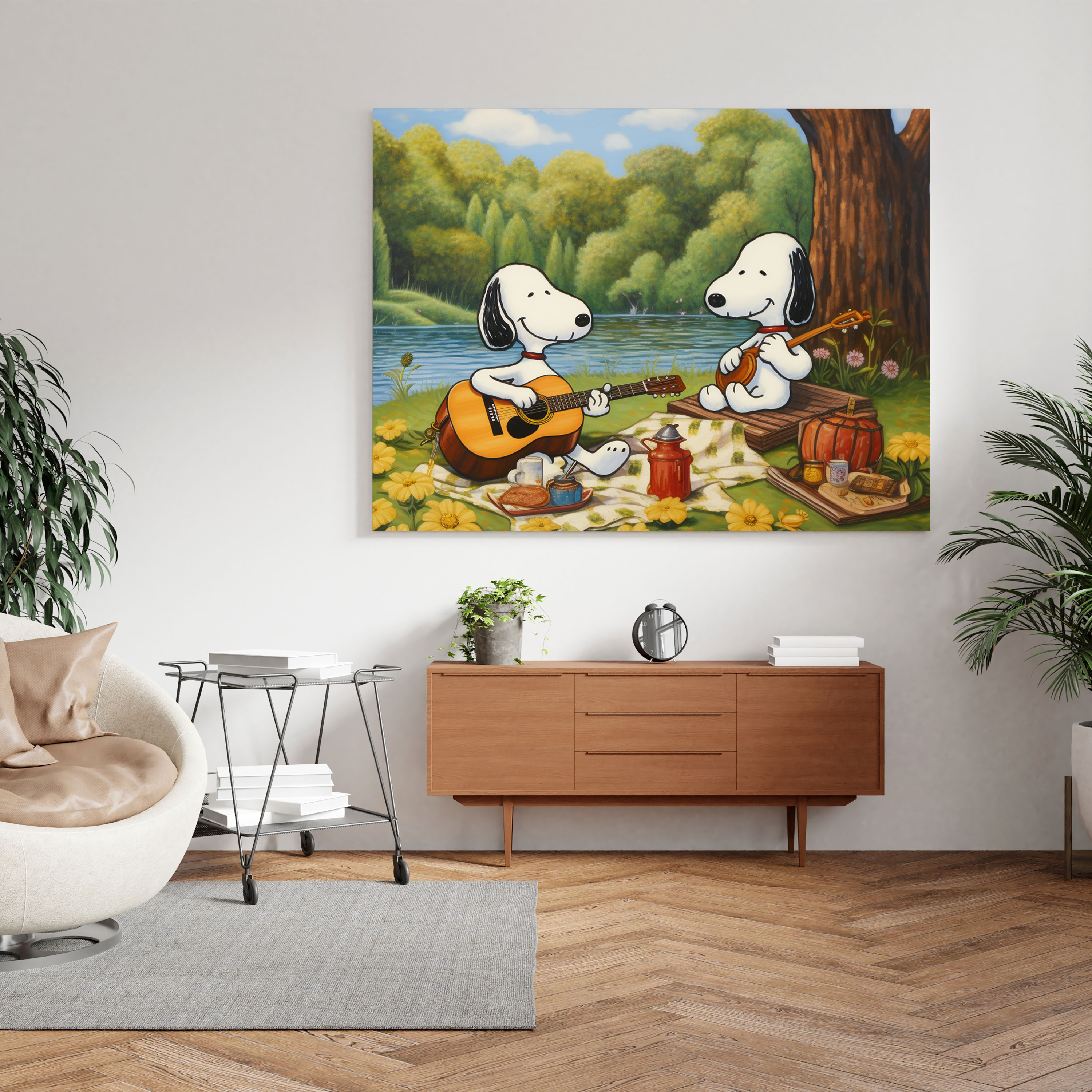 Snoopy Canvas Print - Playful Cartoon Wall Art - Snoopy, Wall Art, Canvas Wall Art, Home Decoration