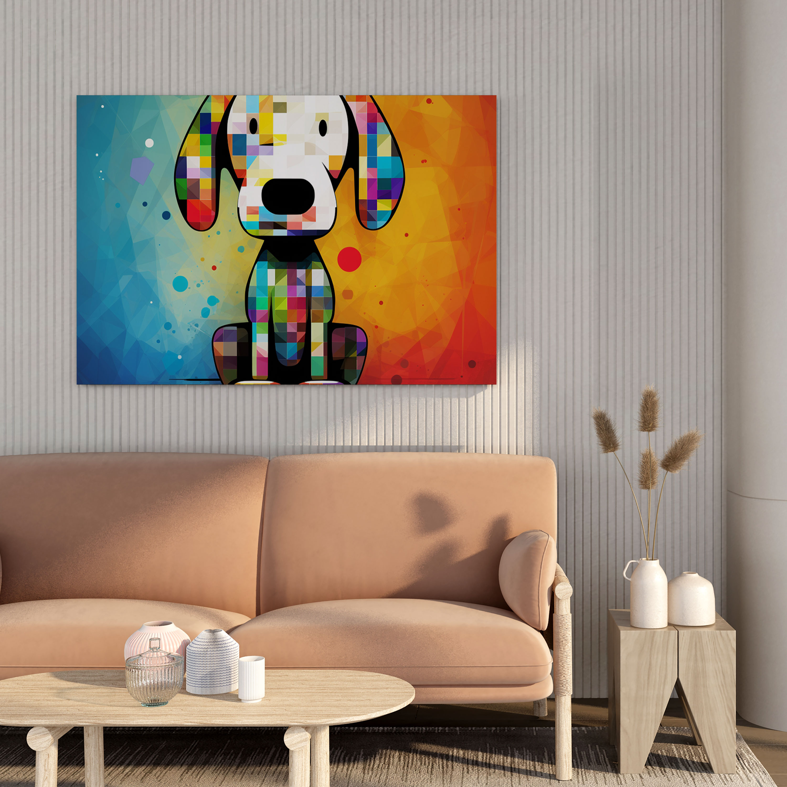 Snoopy Wall Art - Abstract Silhouette Canvas Print - Snoopy, Home Decoration, Canvas, Abstract Snoopy Silhouette