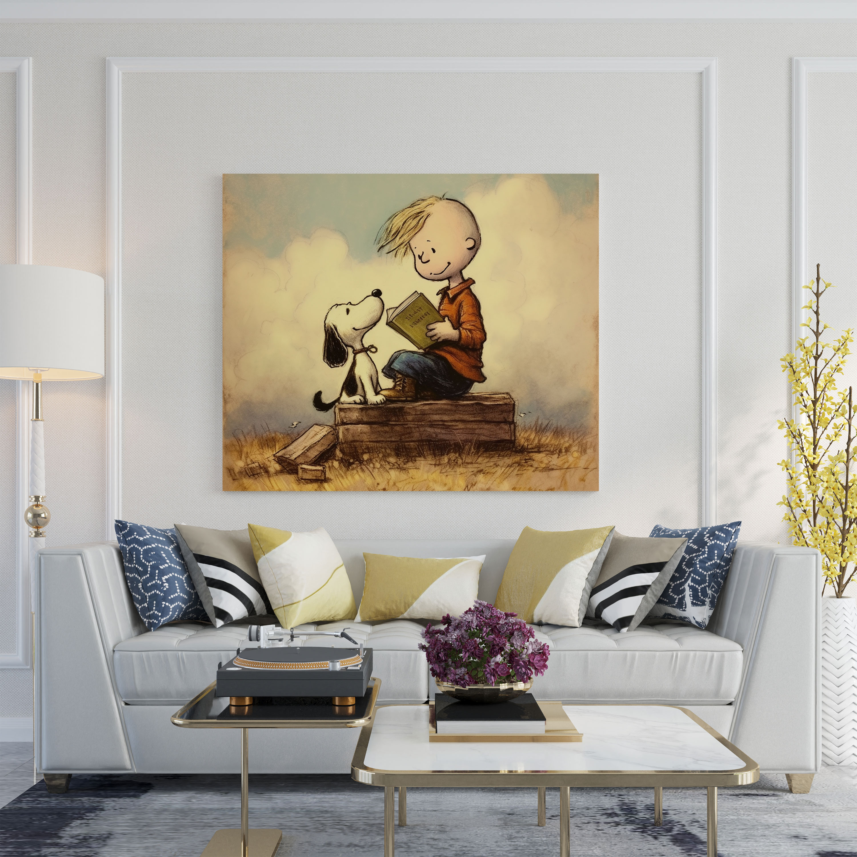 Snoopy Wall Art - Vintage Book Cover Canvas Print - Snoopy, Snoopy, Canvas Wall Art, Wall Art