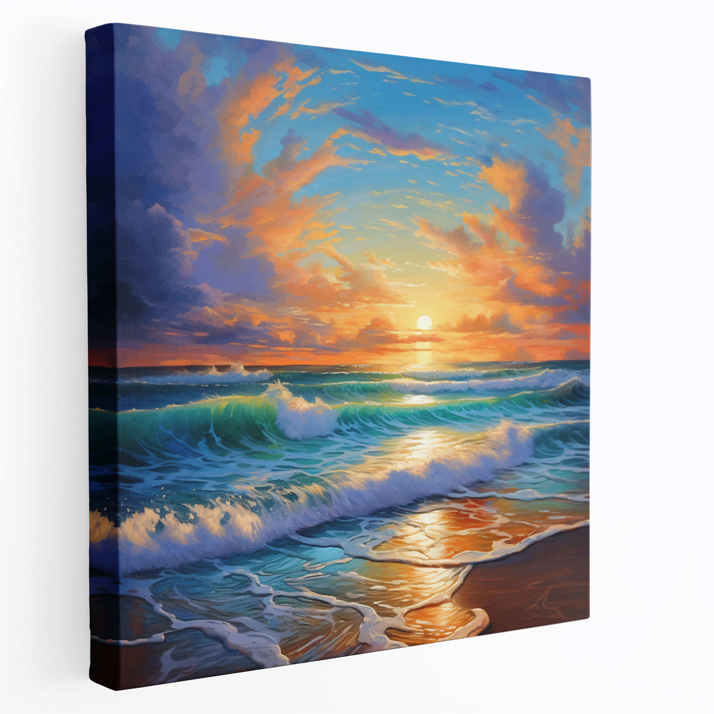 Sunrise Canvas Print - Sunrise, Sunrise, Beach, Wall Decoration