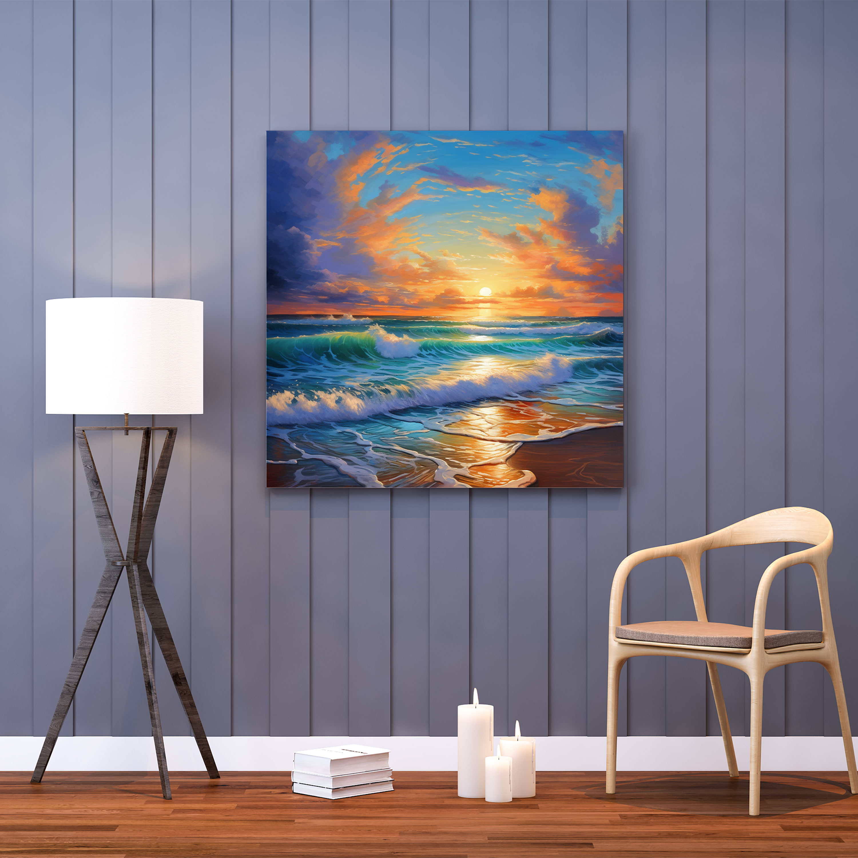Sunrise Canvas Print - Sunrise, Sunrise, Beach, Wall Decoration