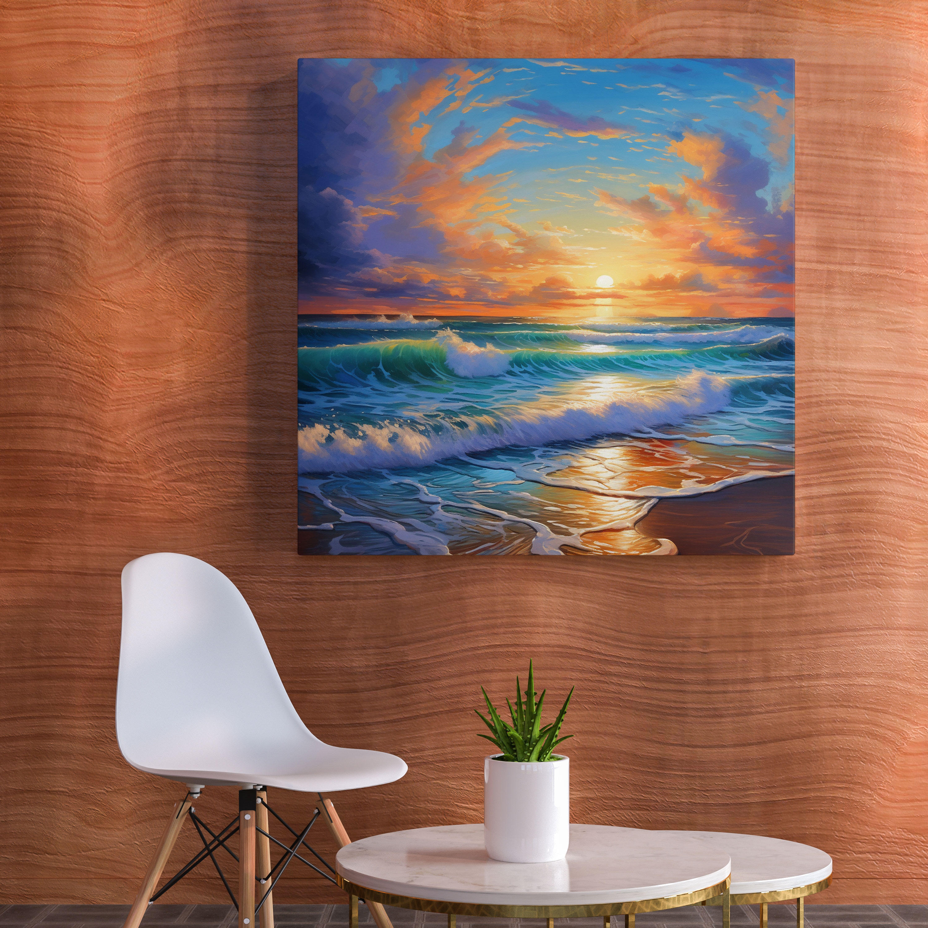 Sunrise Canvas Print - Sunrise, Sunrise, Beach, Wall Decoration