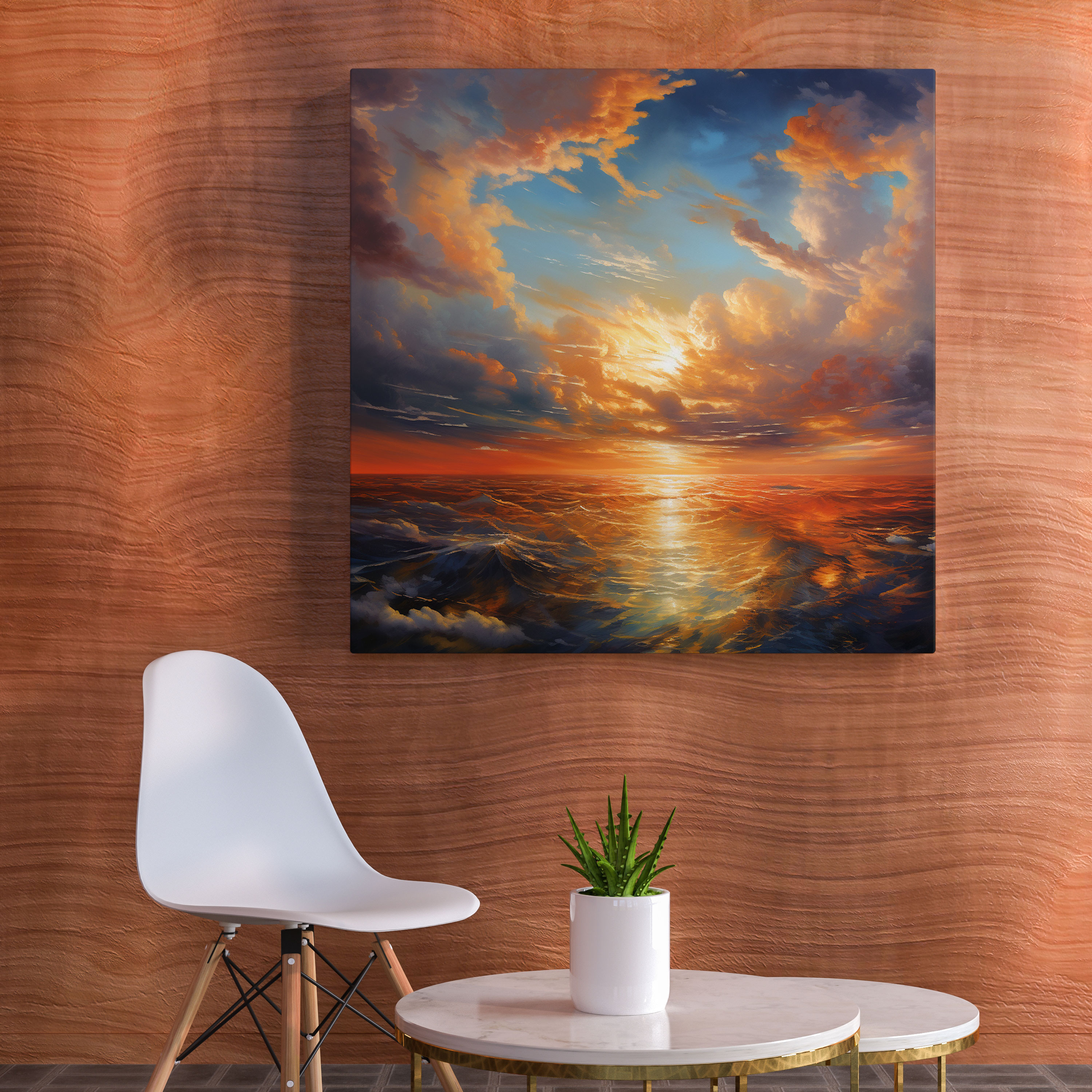 Stormy Sunrise Wall Decoration - Sunrise, Home Decoration, Storm Clouds, Wall Decoration