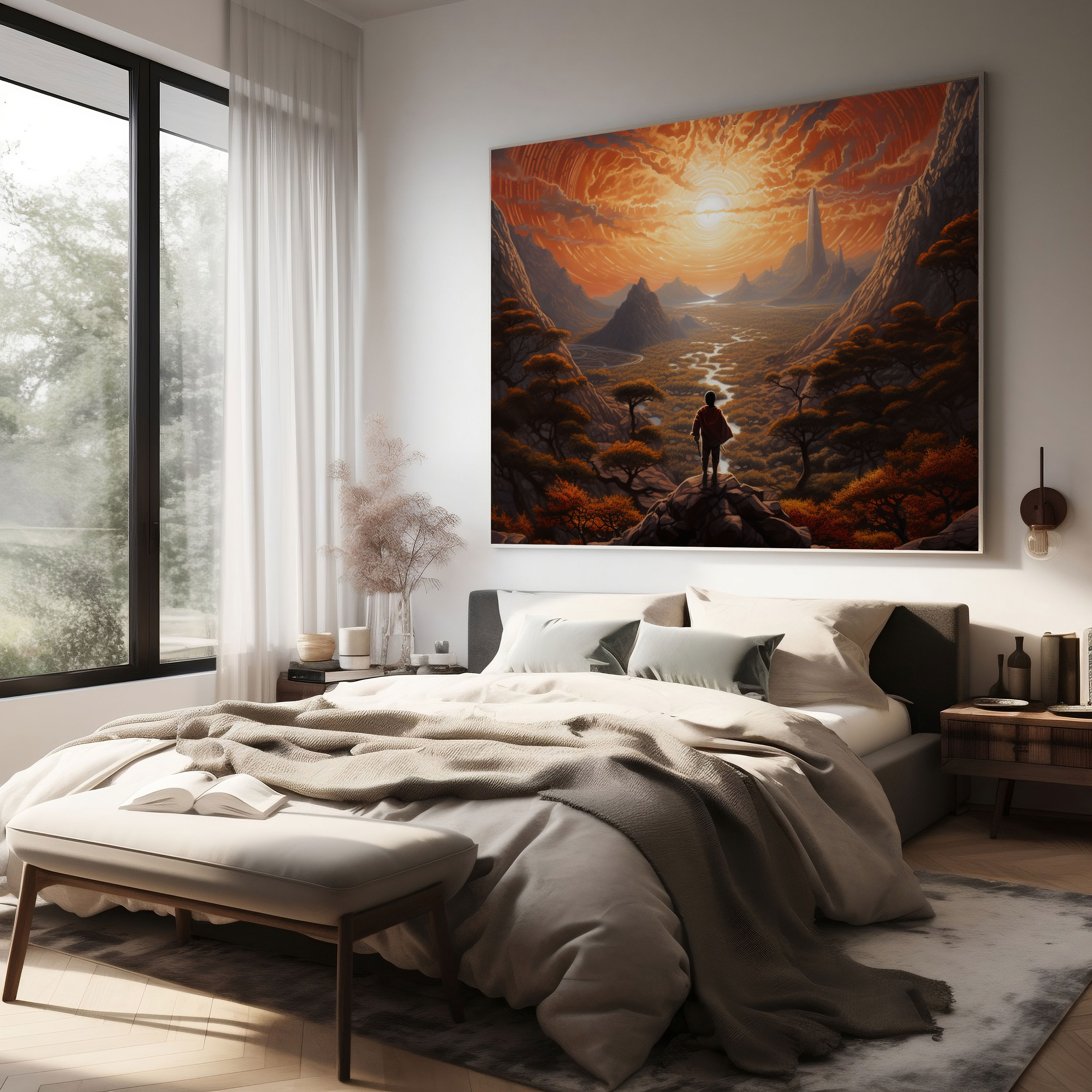 Sunrise Horizon Wall Decoration - Sunrise, Sunrise, Elegant, Wall Art