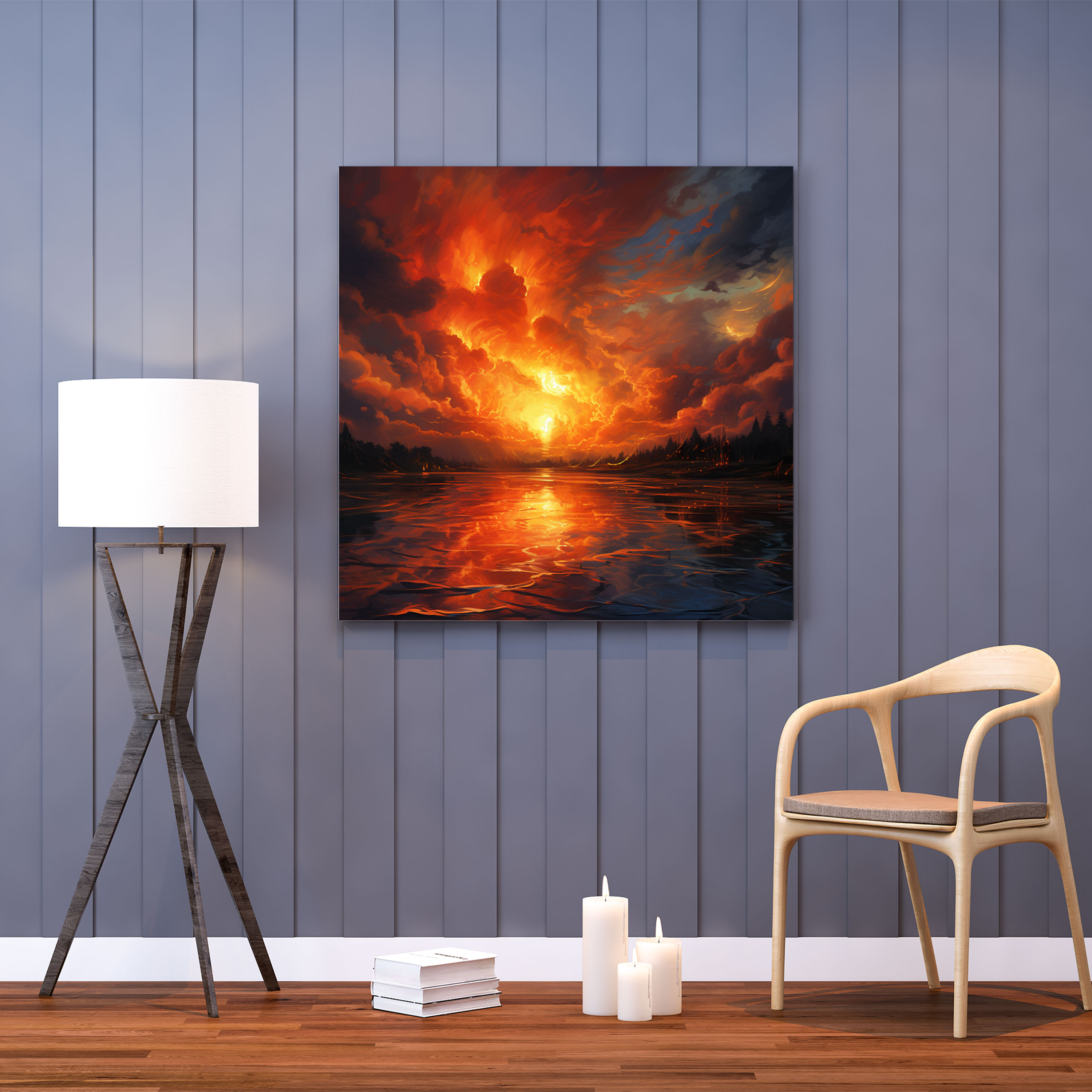 Sunrise Blaze Wall Art - Sunrise, Wall Art, Canvas, Radiant