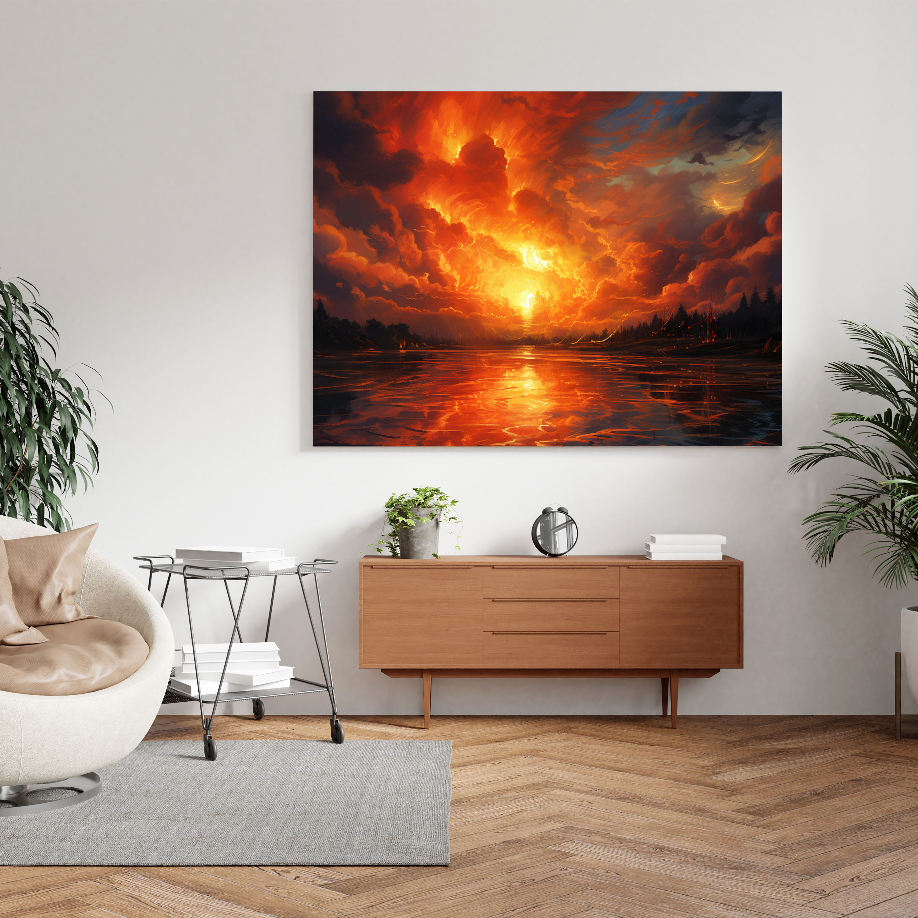 Sunrise Blaze Wall Art - Sunrise, Wall Art, Canvas, Radiant