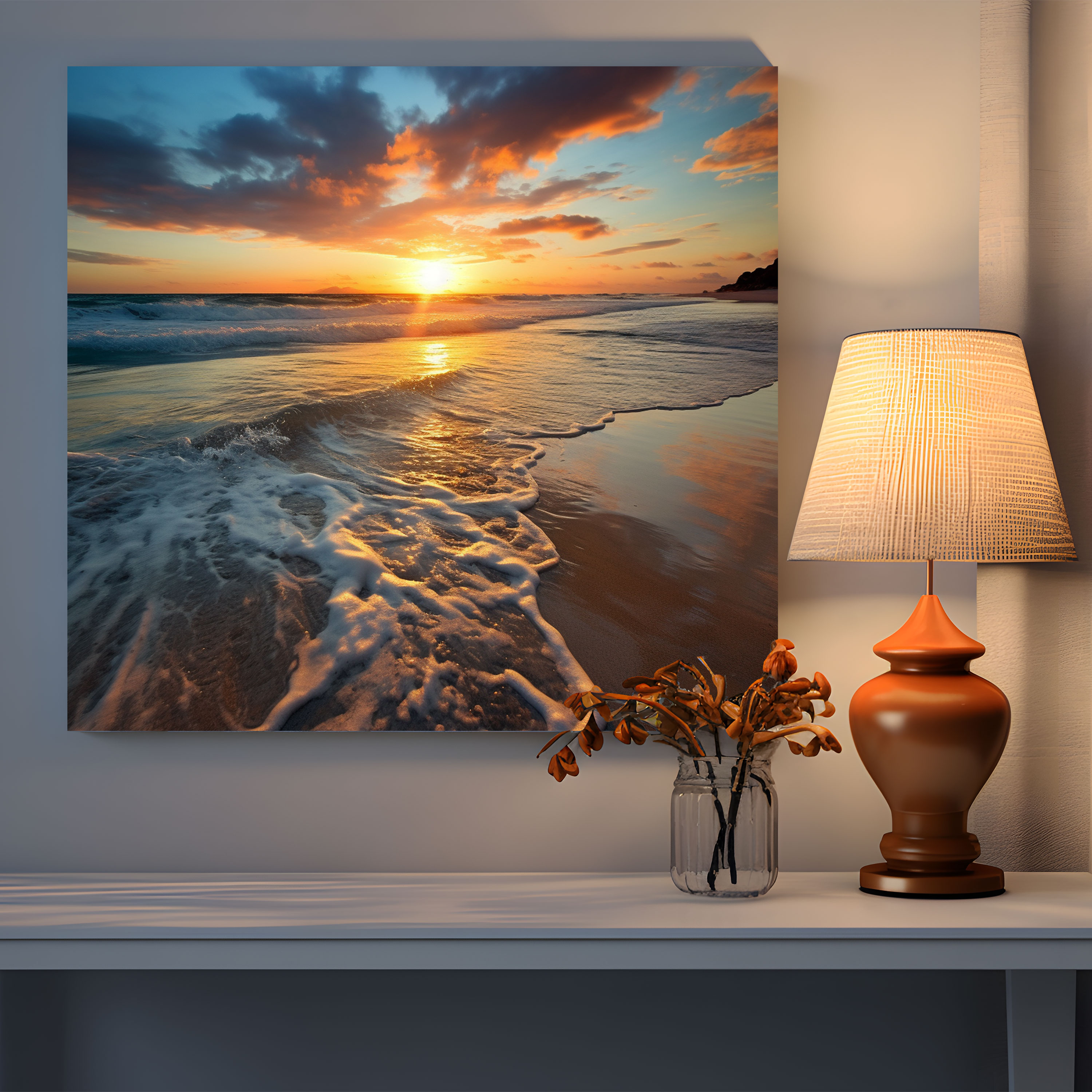 Beach Sunrise Canvas Print - Sunrise, Canvas Print, Sunrise, Wall Art