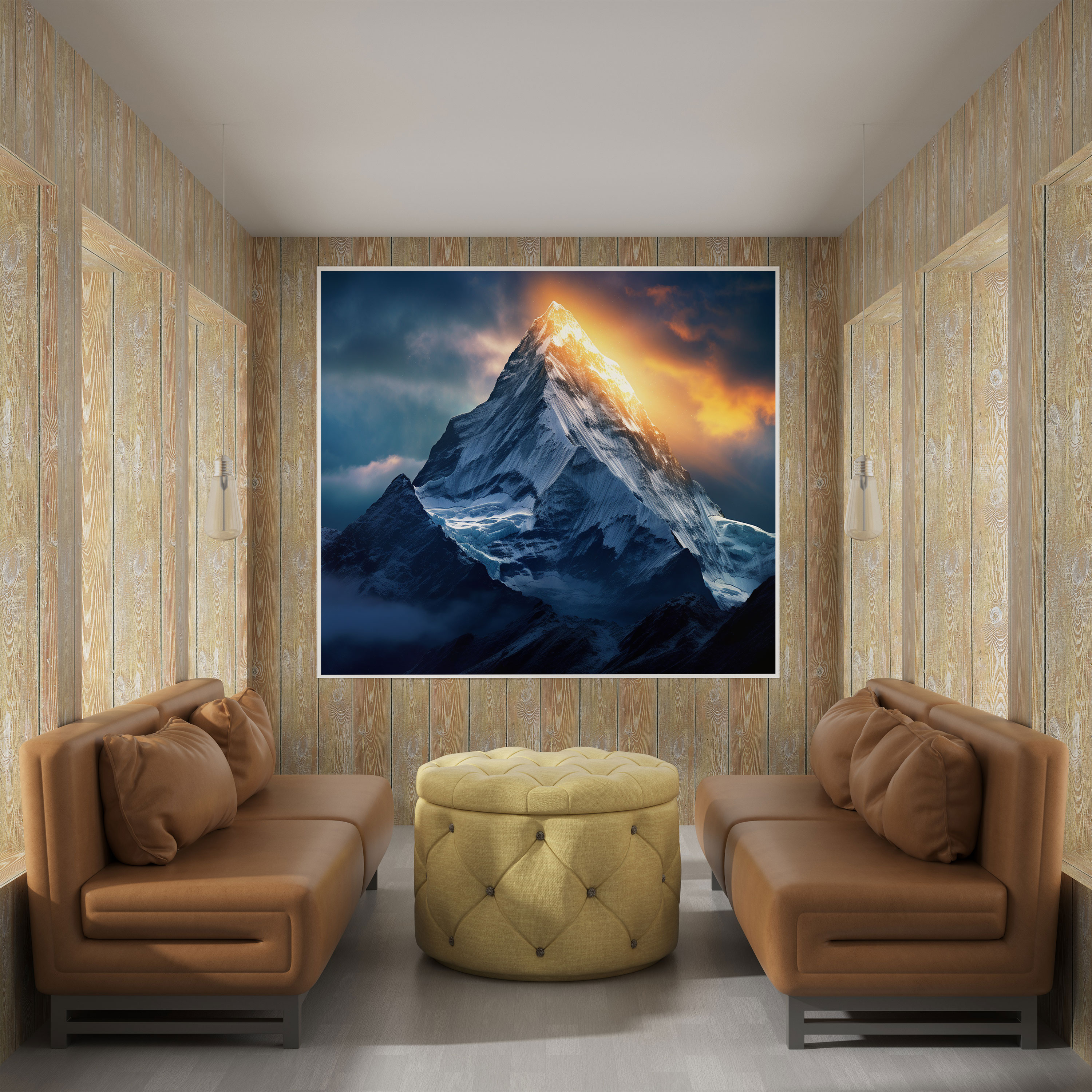 Sunrise Wall Art - Mountain Peak Canvas Print - Sunrise, Wall Decoration, Home Decoration, Vibrant Colors