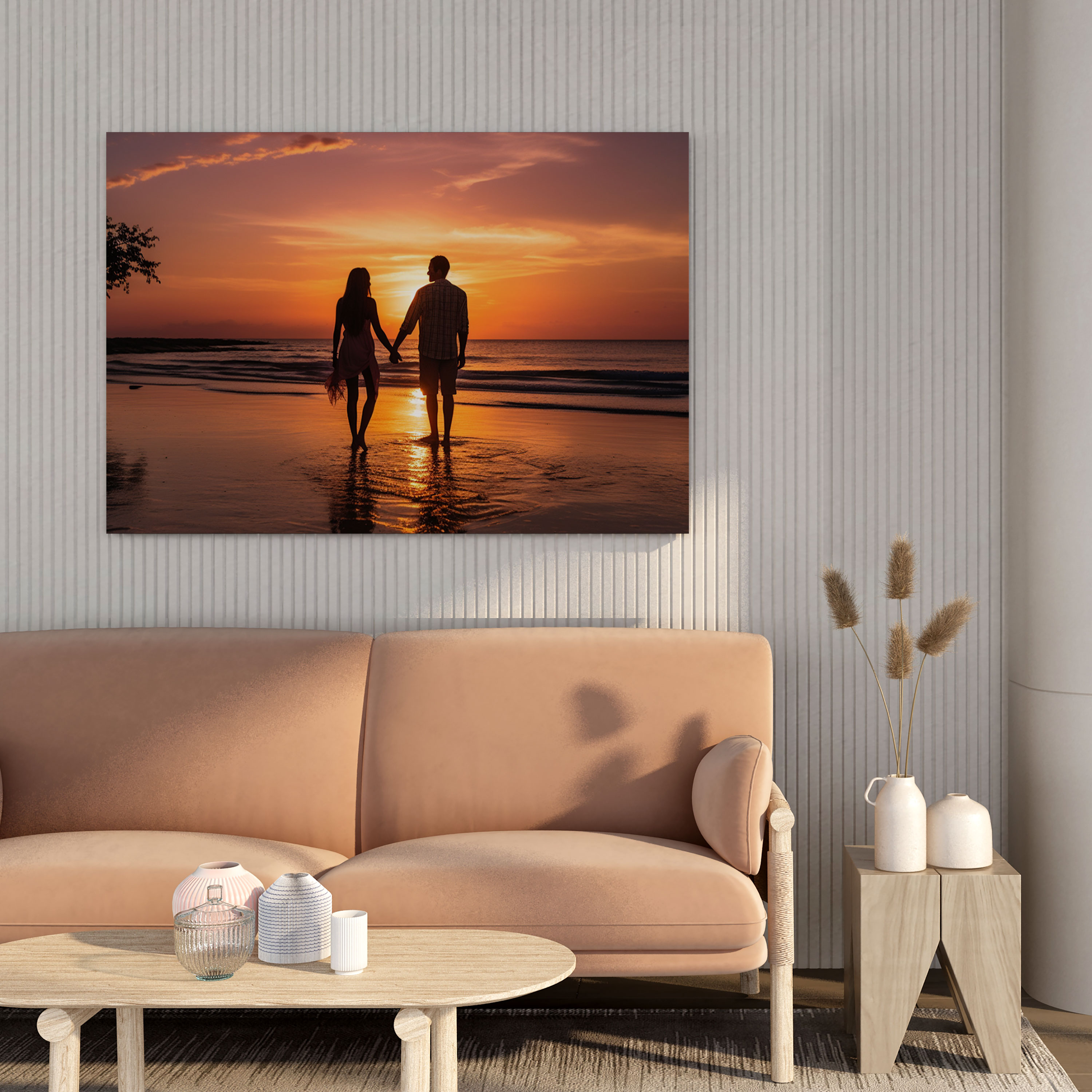 Sunrise Canvas Print - Romantic Beach Sunrise Wall Art - Sunrise, Canvas Print, Intimacy, Beach