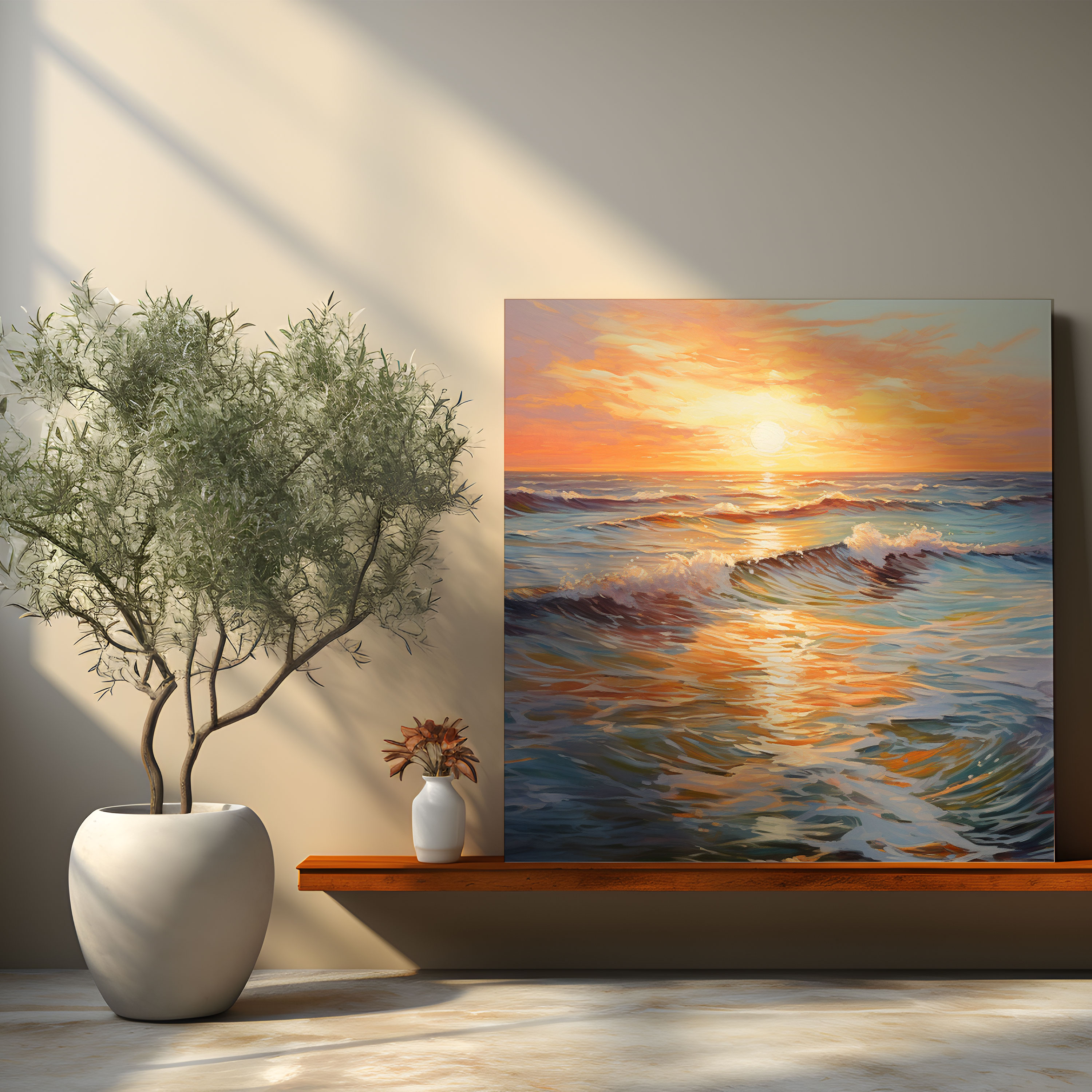 Sunrise Canvas Print - Impressionist Seascape Wall Art - Sunrise, Wall Art, Home Decoration, Wall Decoration