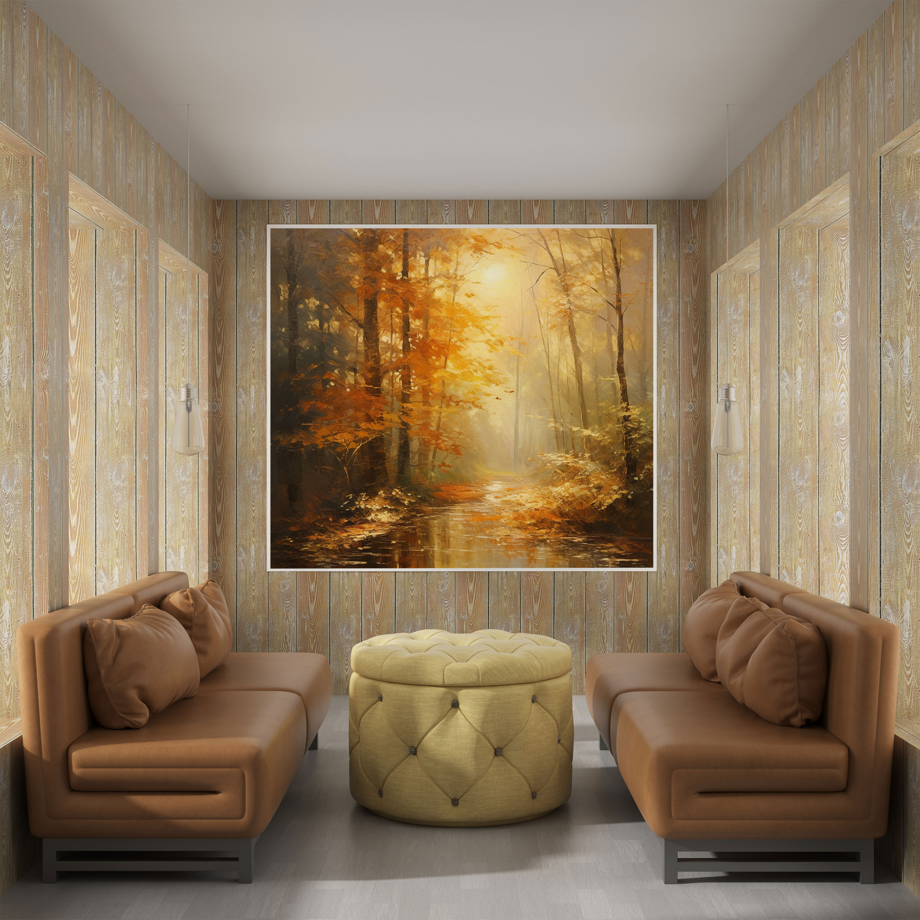 Sunrise Wall Decoration - Impressionist Forest Oil Painting - Sunrise, Impressionist Painting, Wall Art, Canvas