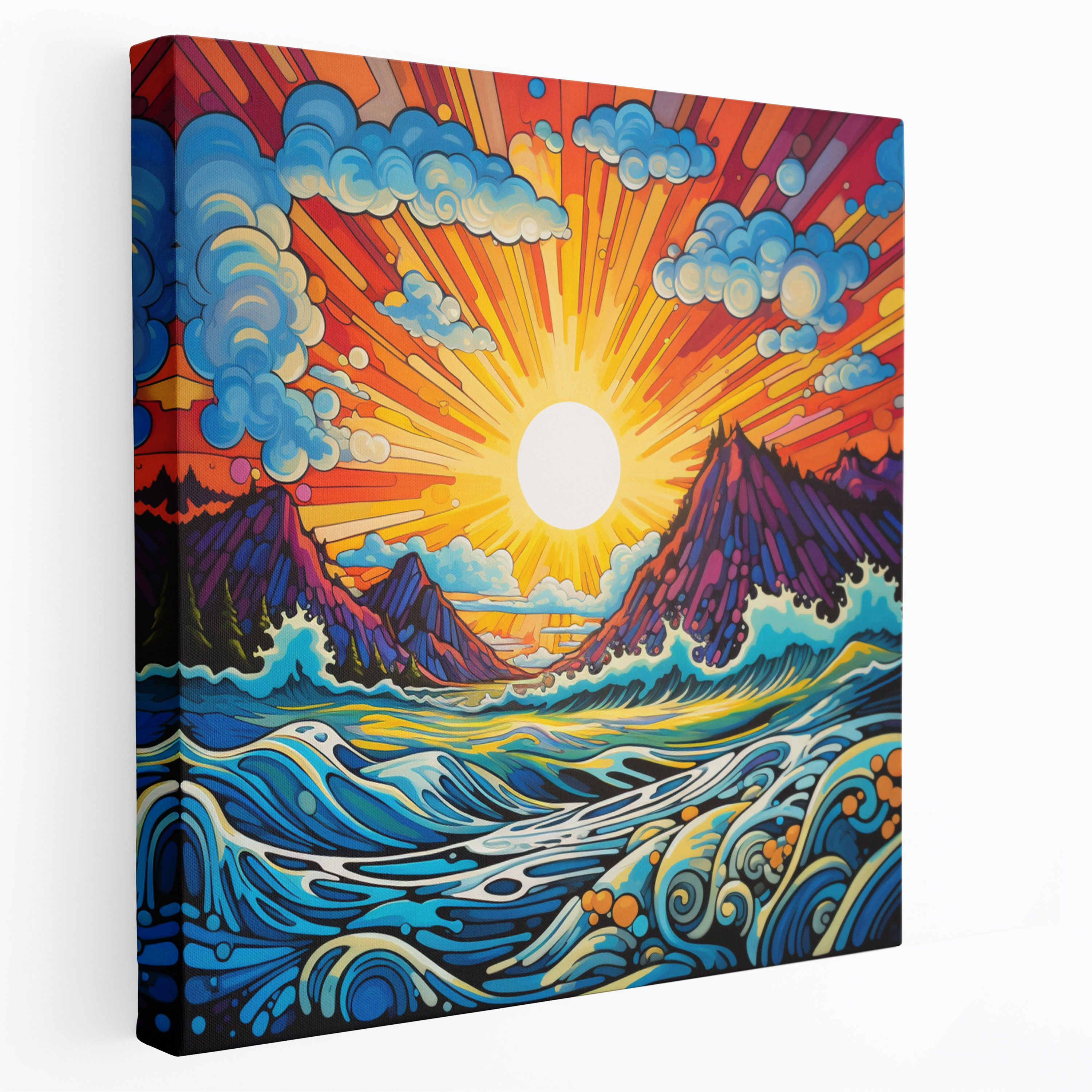 Sunrise Wall Decoration - Bold Pop Art Style - Sunrise, Wall Decoration, Home Decoration, Pop Art Style