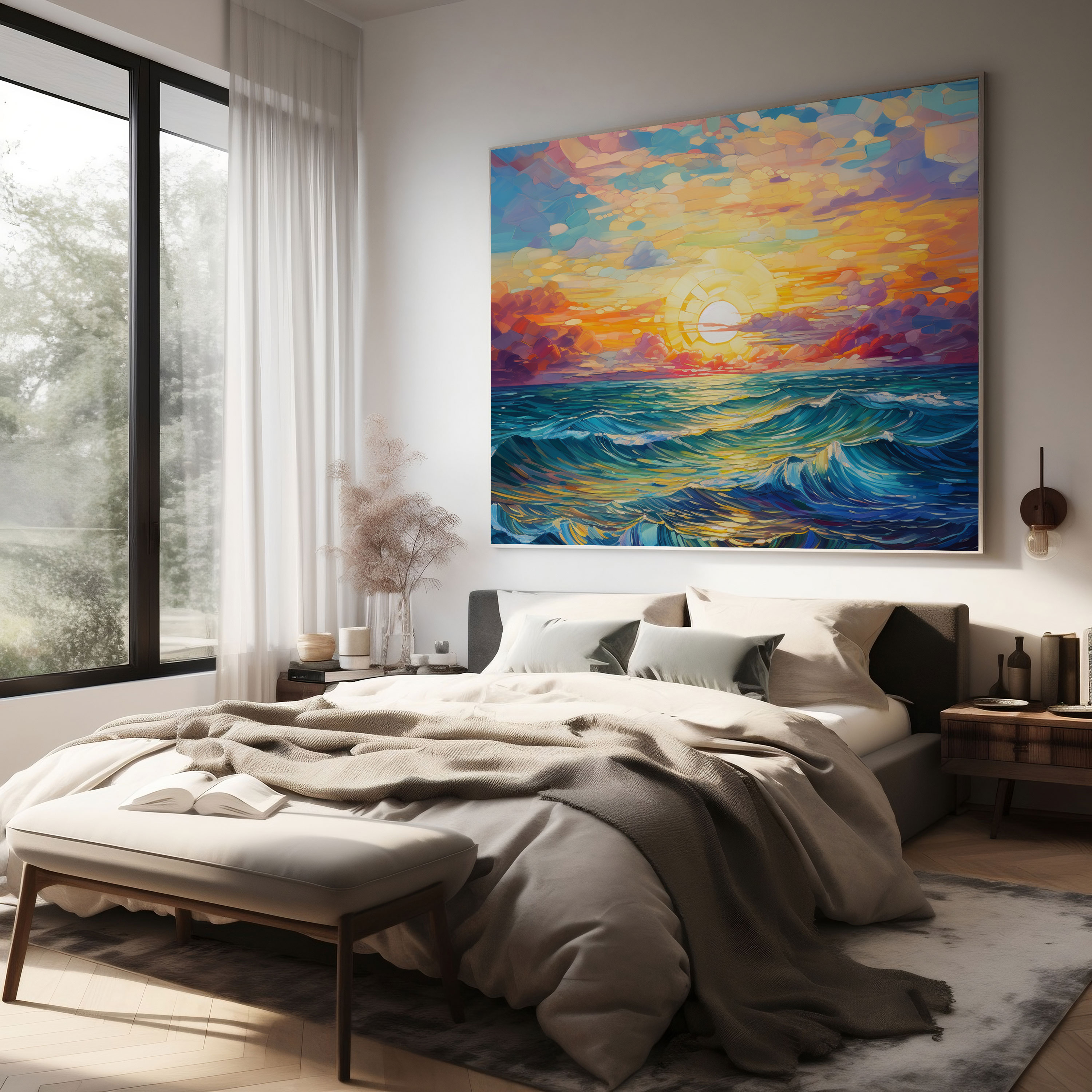 Sunrise Canvas Print - Sunrise, Home Decoration, Ocean, Tranquility