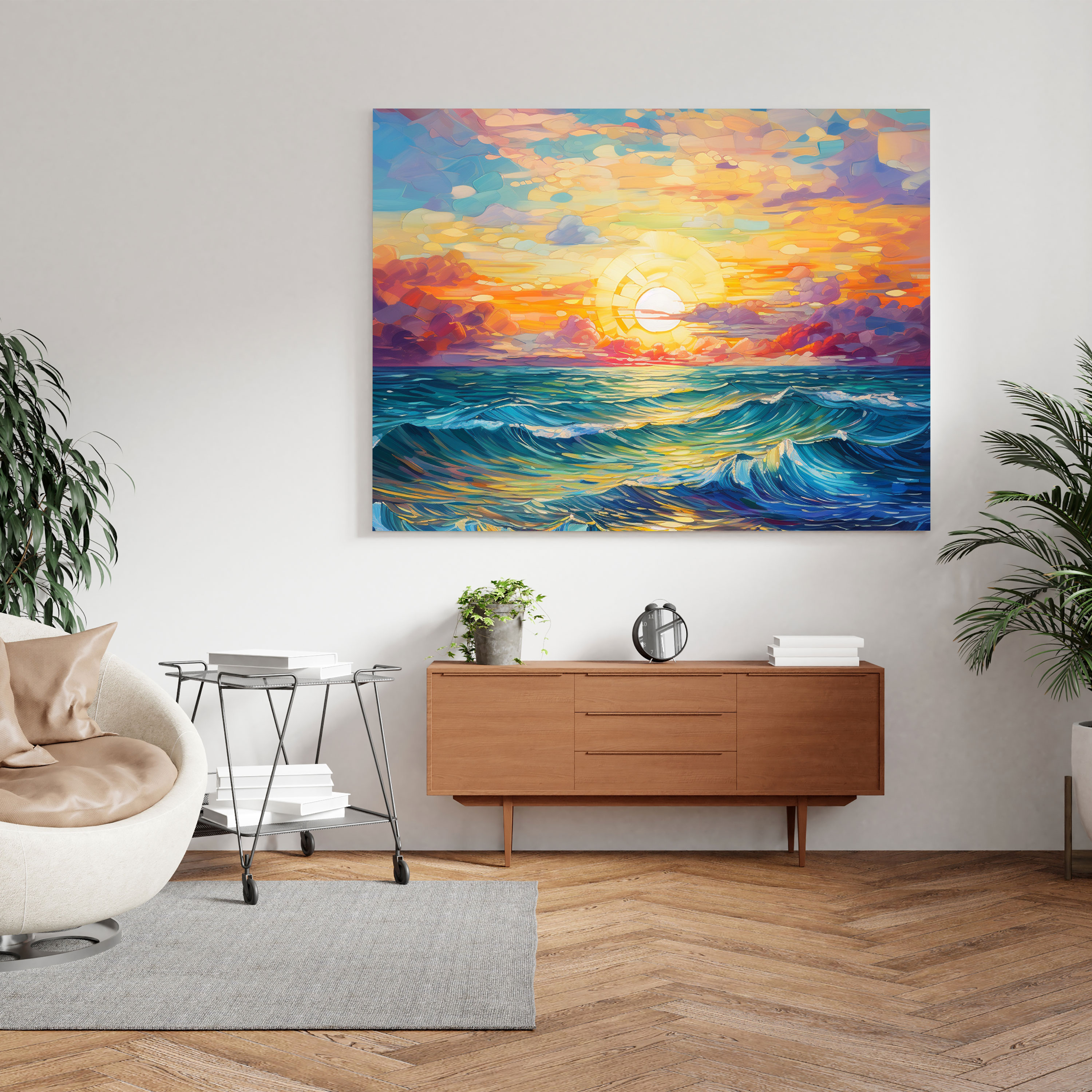 Sunrise Canvas Print - Sunrise, Home Decoration, Ocean, Tranquility