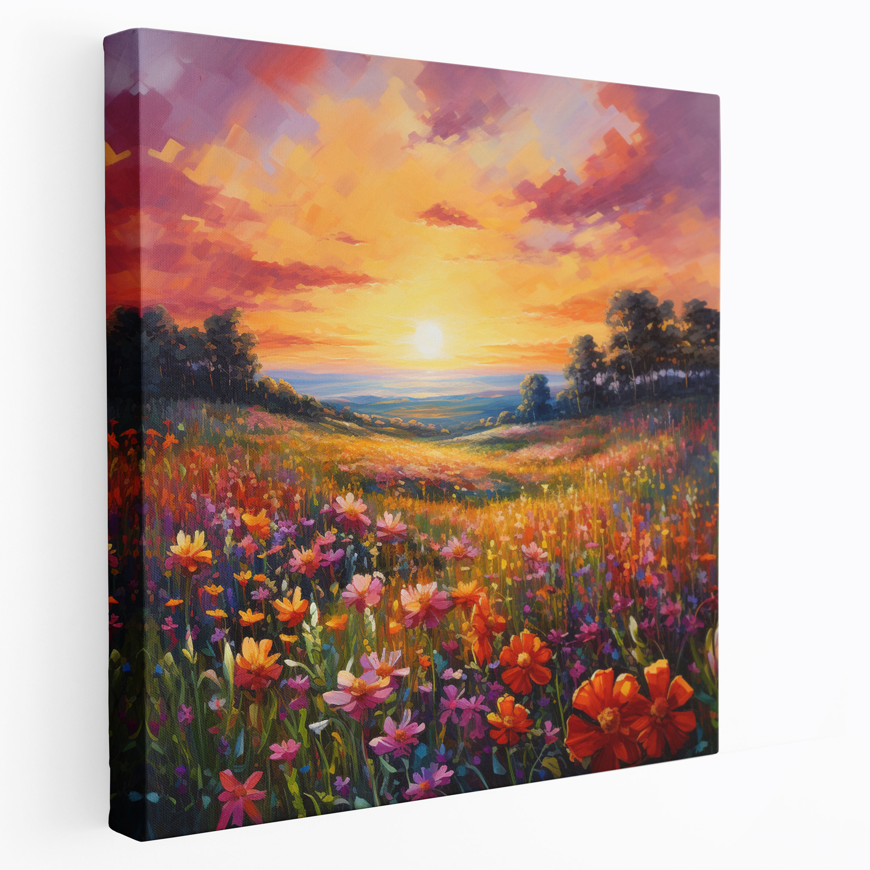 Sunrise Wall Decoration - Sunrise, Nature, Harmony, Colorful Flowers
