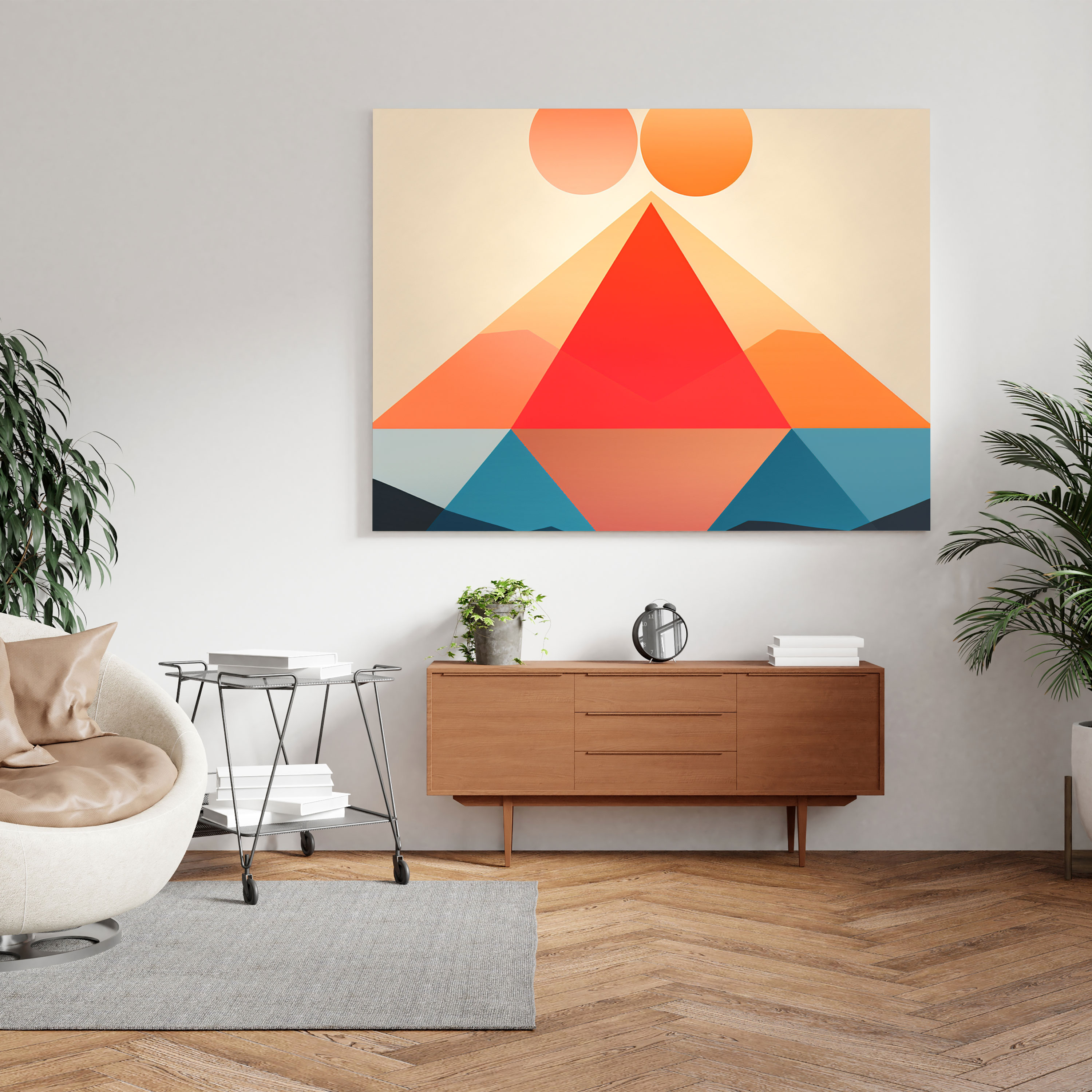 Sunrise Canvas Wall Art - Sunrise, Canvas Wall Art, Simplicity, Minimalist Art
