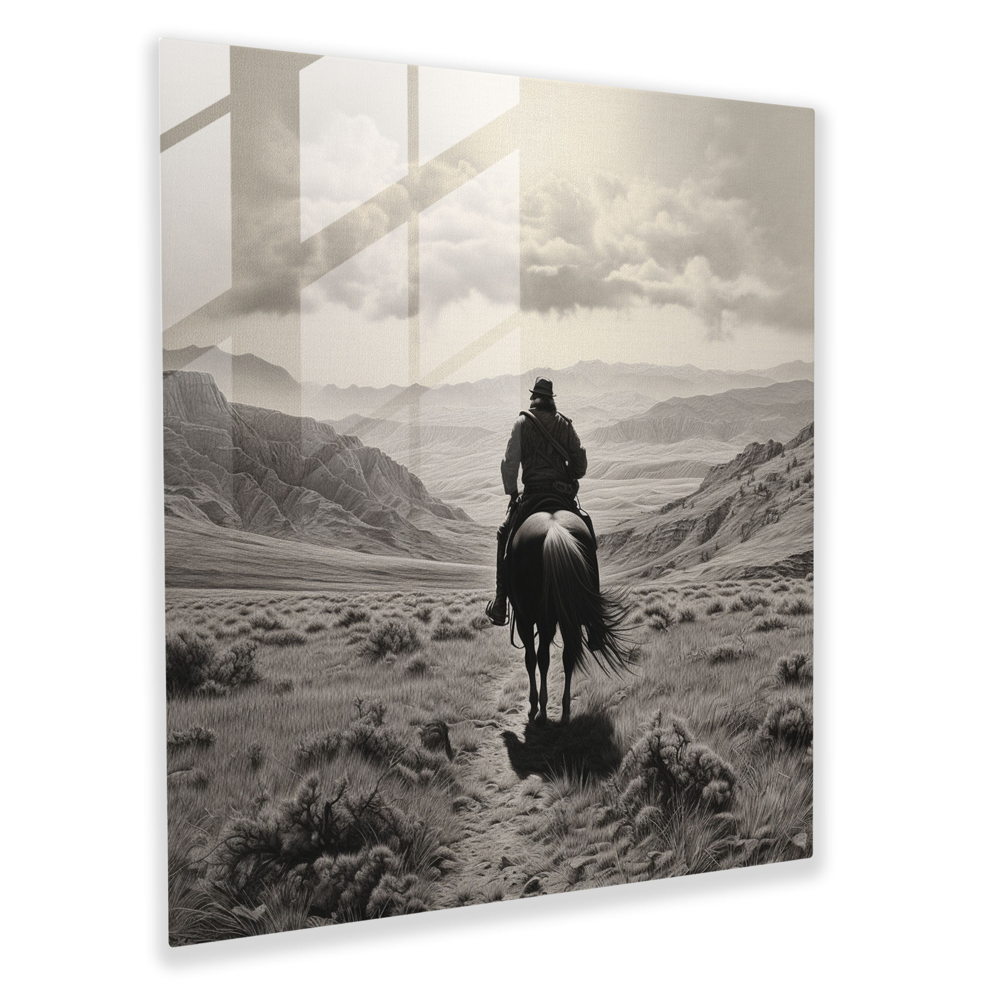 Southwest Wanderer - Glass Print - Southwest, Wall Decoration, Western Cowboy, Adventure