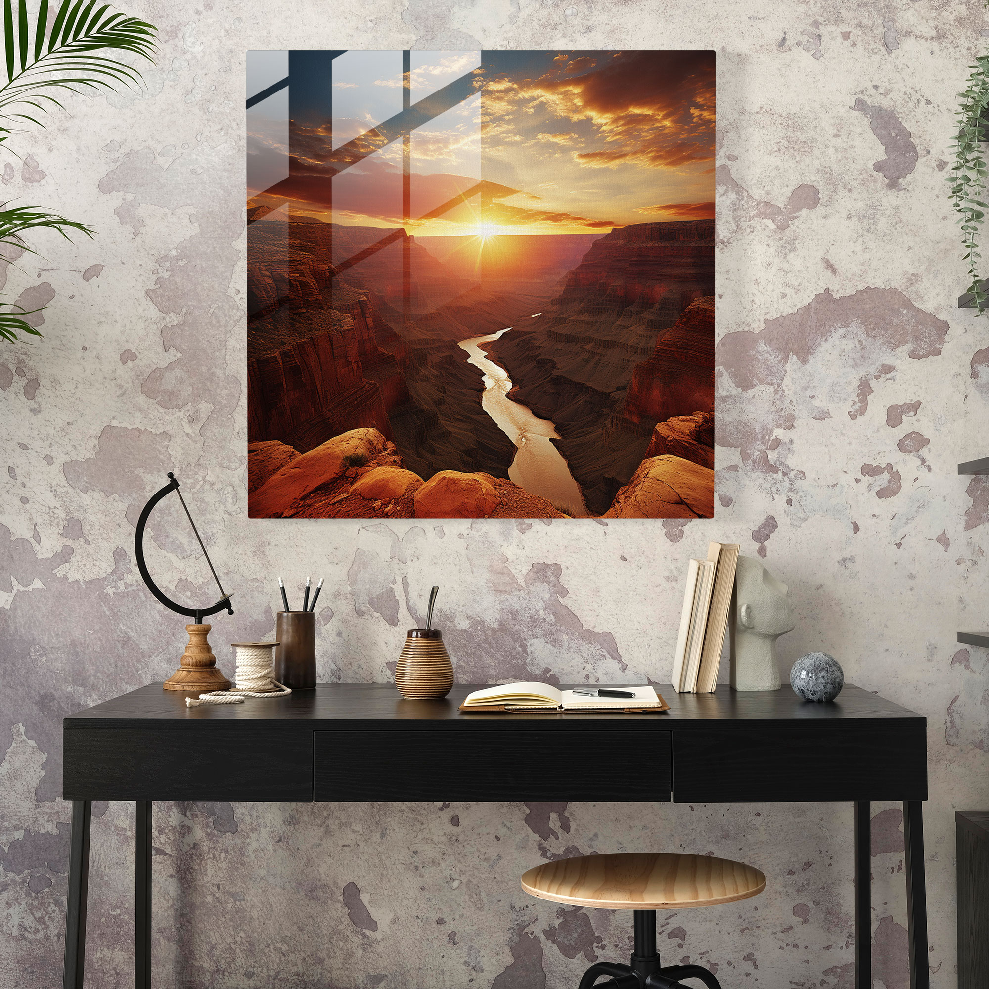 Southwest Grandeur Glass Print - Southwest, Glass Art, Modern Art, Glass Wall Art