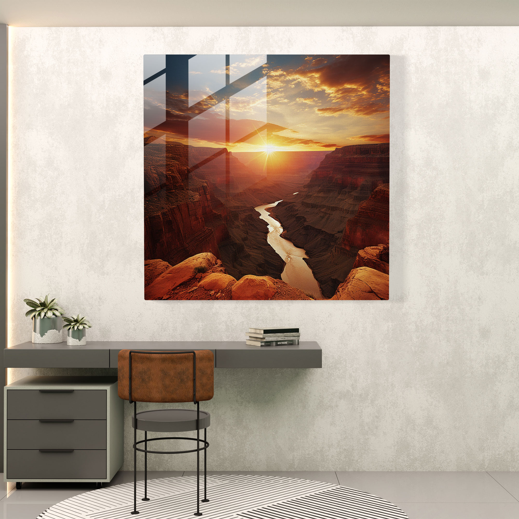 Southwest Grandeur Glass Print - Southwest, Glass Art, Modern Art, Glass Wall Art