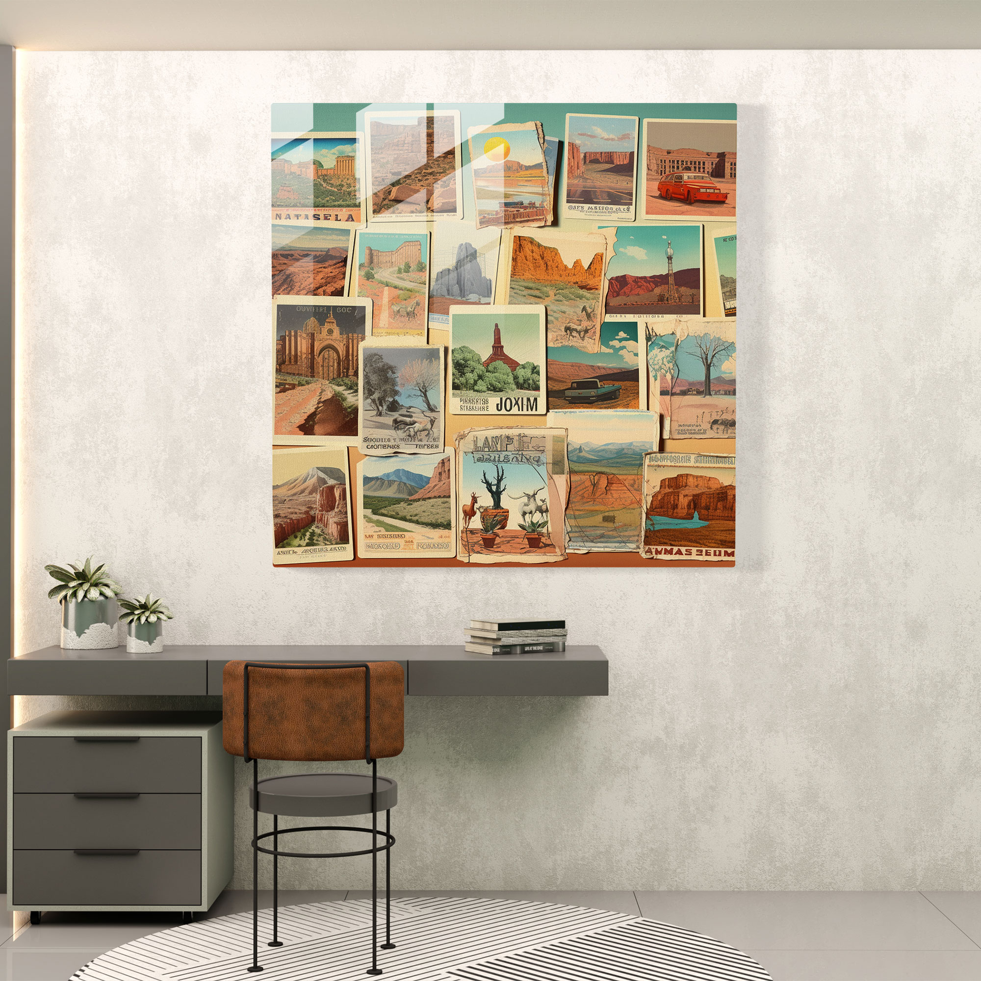 Southwest Wanderlust Glass Print - Southwest, Wanderlust, Southwest, Glass Print