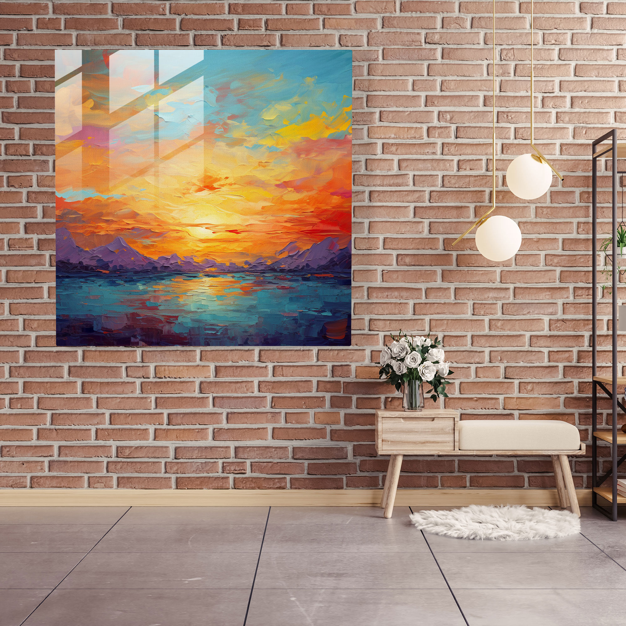 Southwest Fusion Glass Print - Southwest, Glass Art, Glass Print, Home Decoration