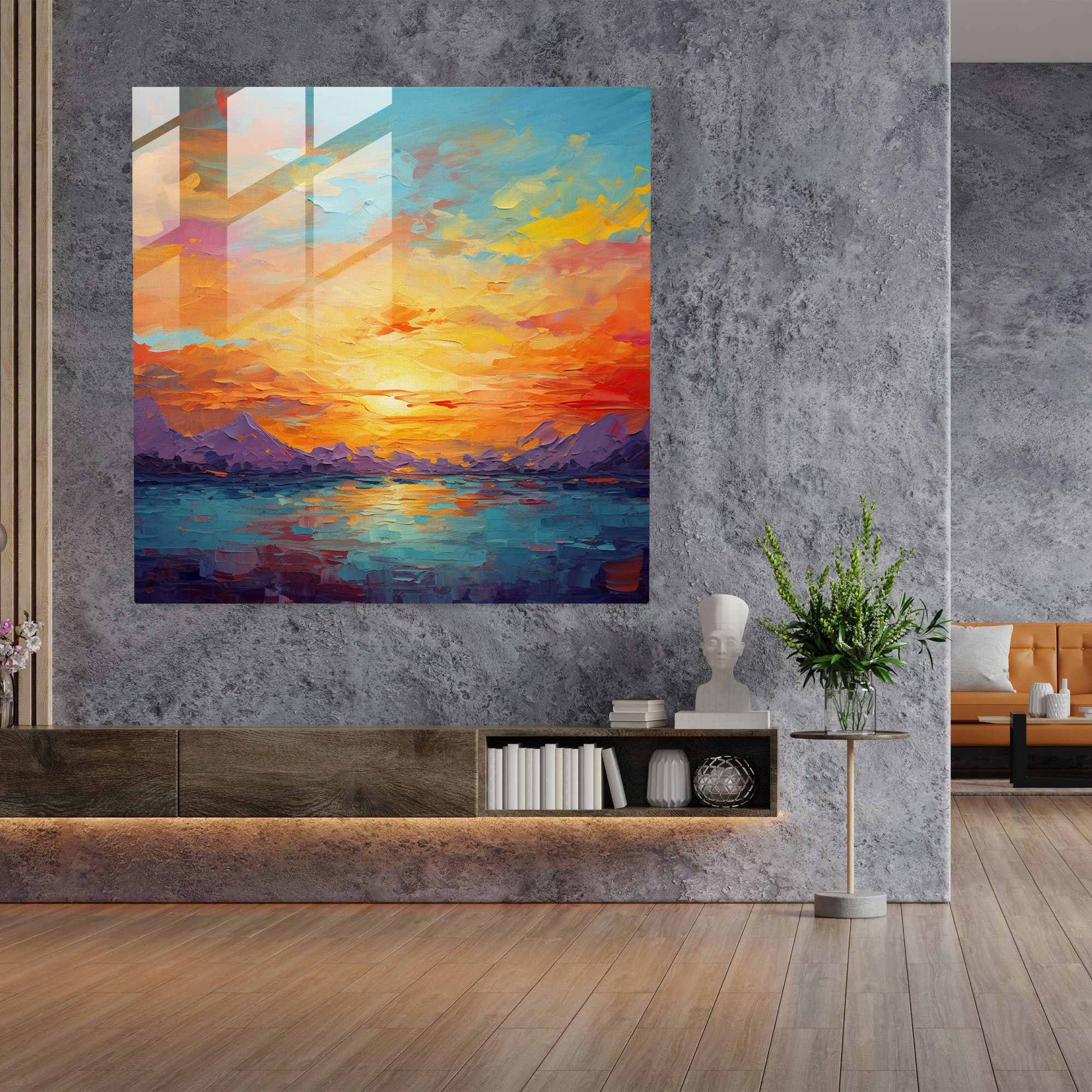 Southwest Fusion Glass Print - Southwest, Glass Art, Glass Print, Home Decoration