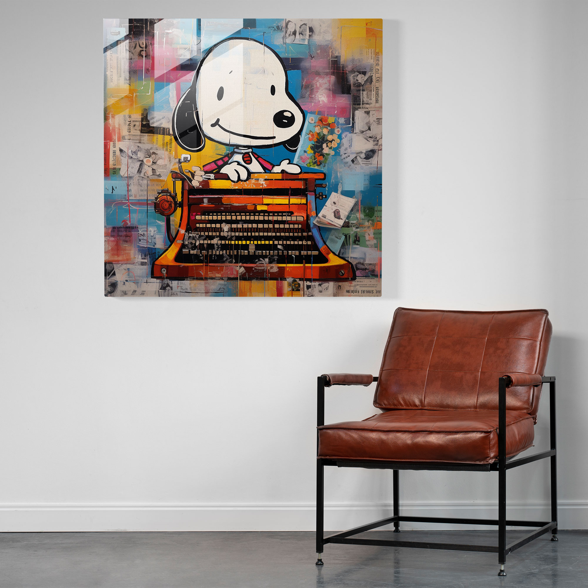 Snoopy Comic Glass Wall Art - Snoopy, Glass Print, Glass Art, Snoopy