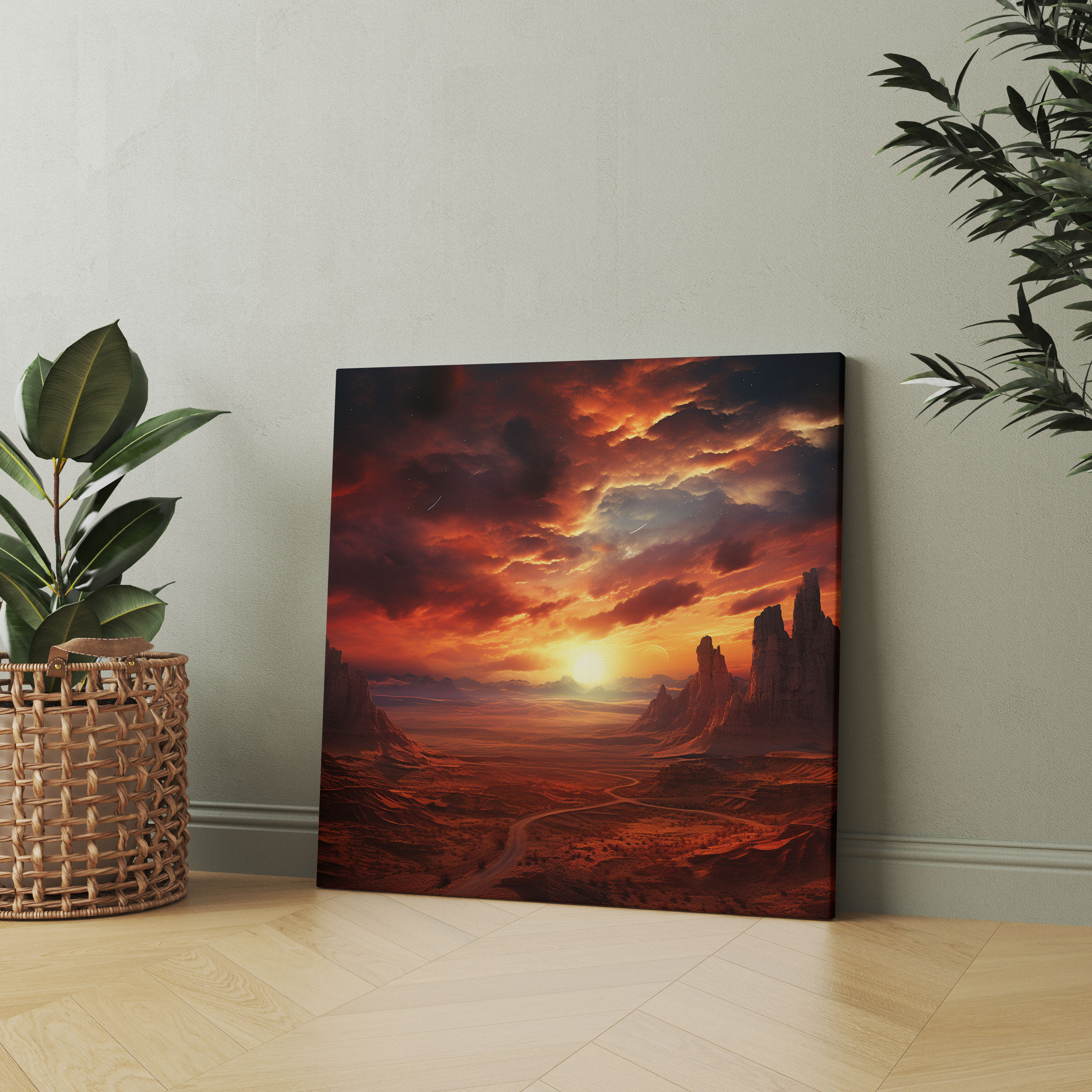 Southwest Canvas Print - Desert Sunset - Southwest, Canvas, Canvas Print, Wall Art