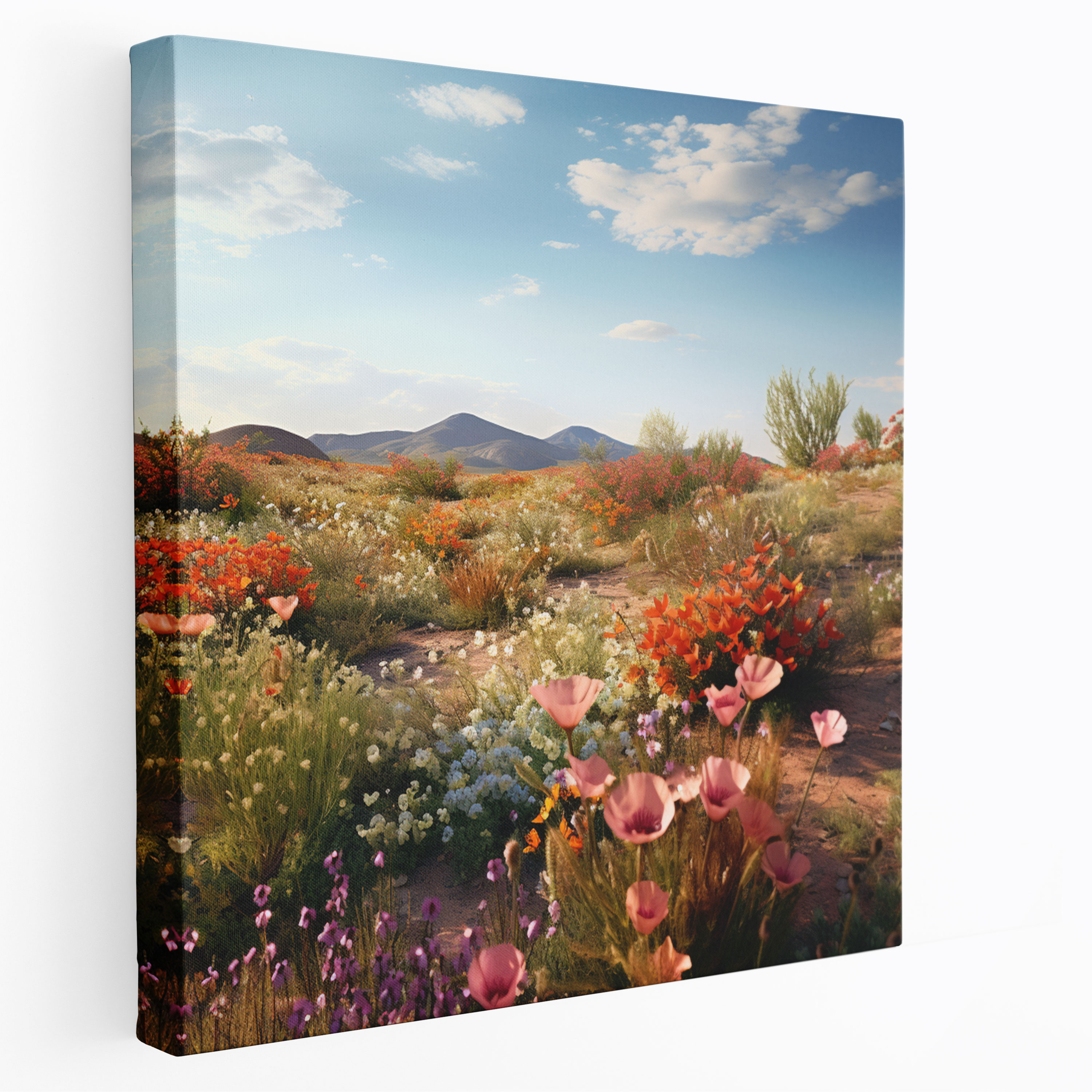 Southwest Canvas Print - Blooming Wildflowers - Southwest, Southwest, Wall Art, Field