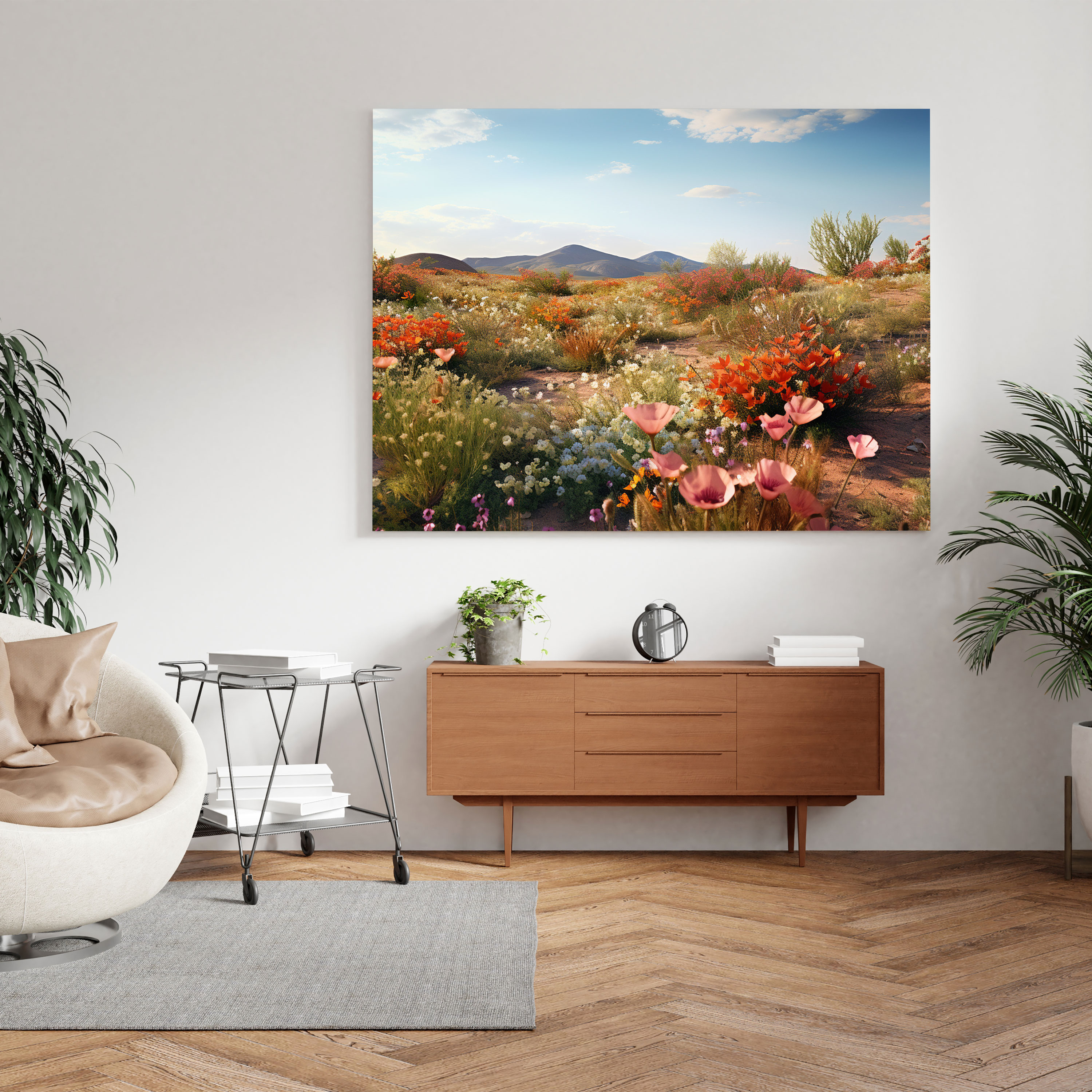 Southwest Canvas Print - Blooming Wildflowers - Southwest, Southwest, Wall Art, Field