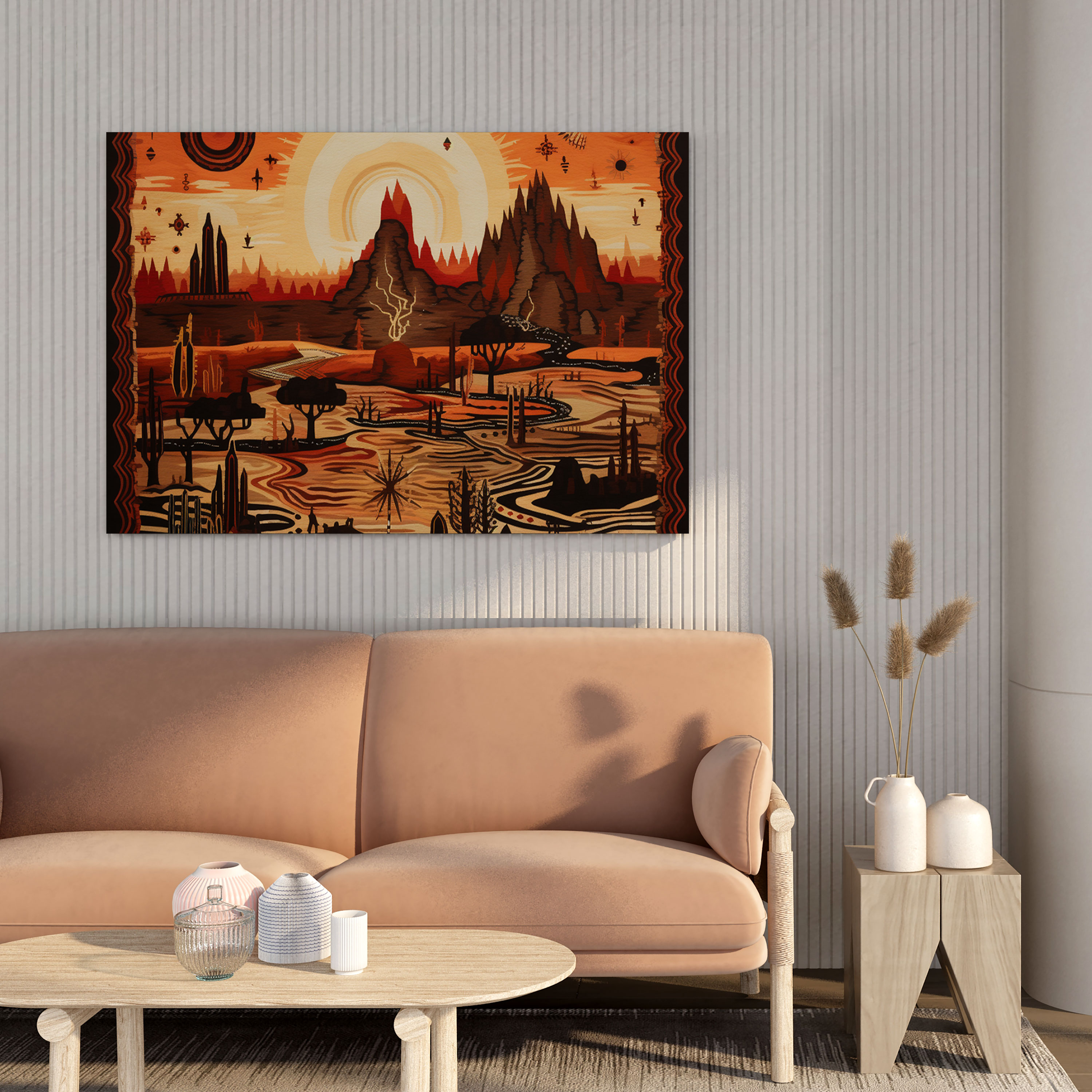 Southwest Tapestry Wall Art - Southwest, Canvas Print, Desert Landscape, Canvas Wall Art