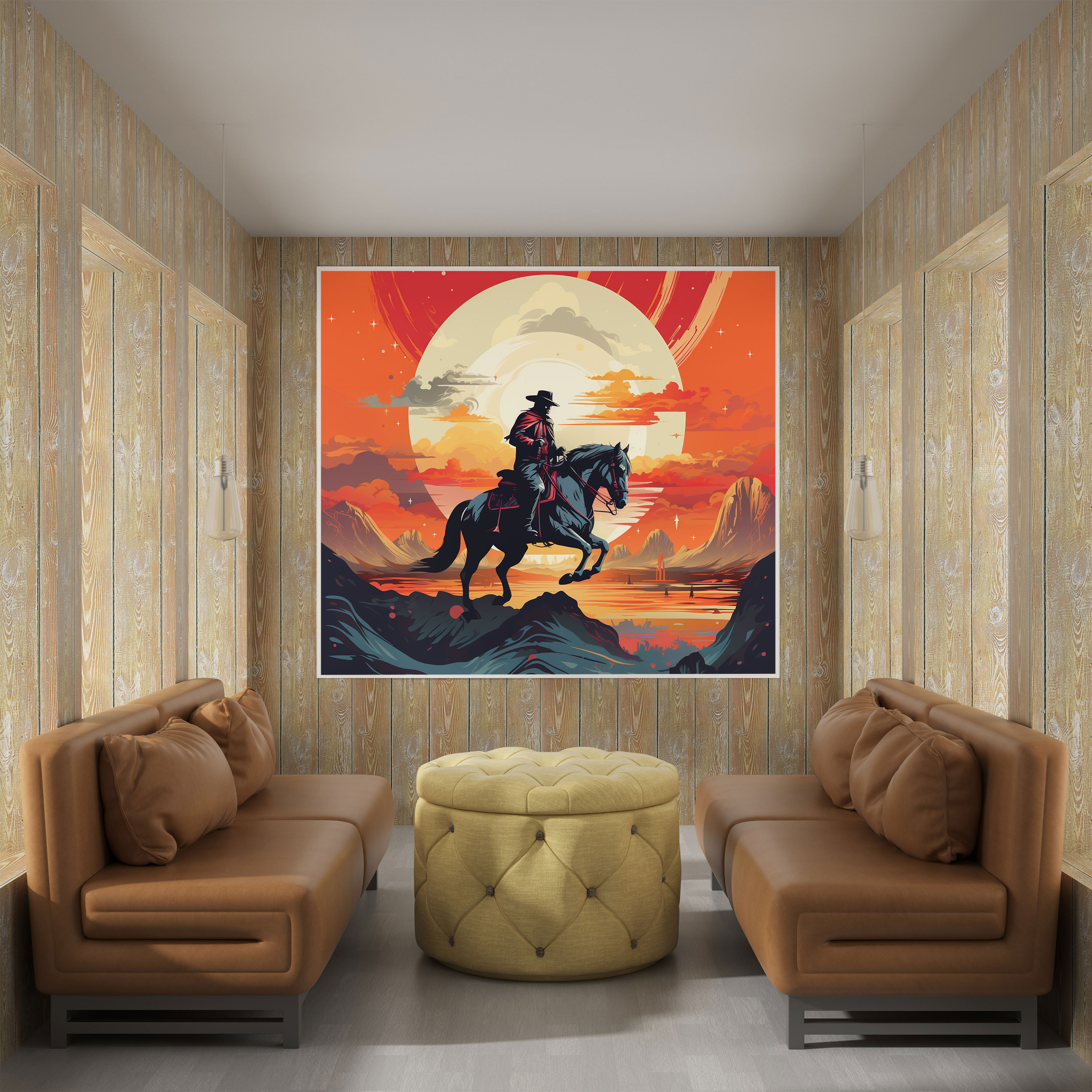 Southwest Cowboy Canvas Print - Southwest, Horse, Wall Decoration, Southwest