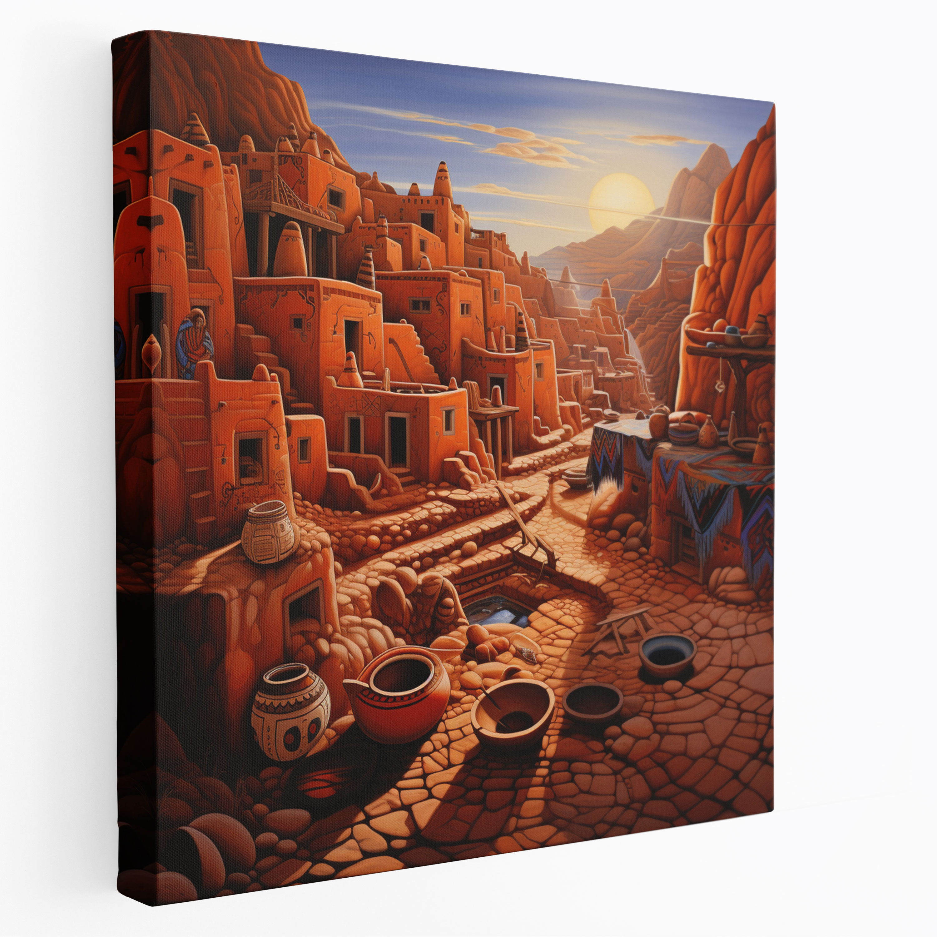 Southwest Pueblo Canvas Print - Southwest, Wall Art, Canvas Print, Home Decoration