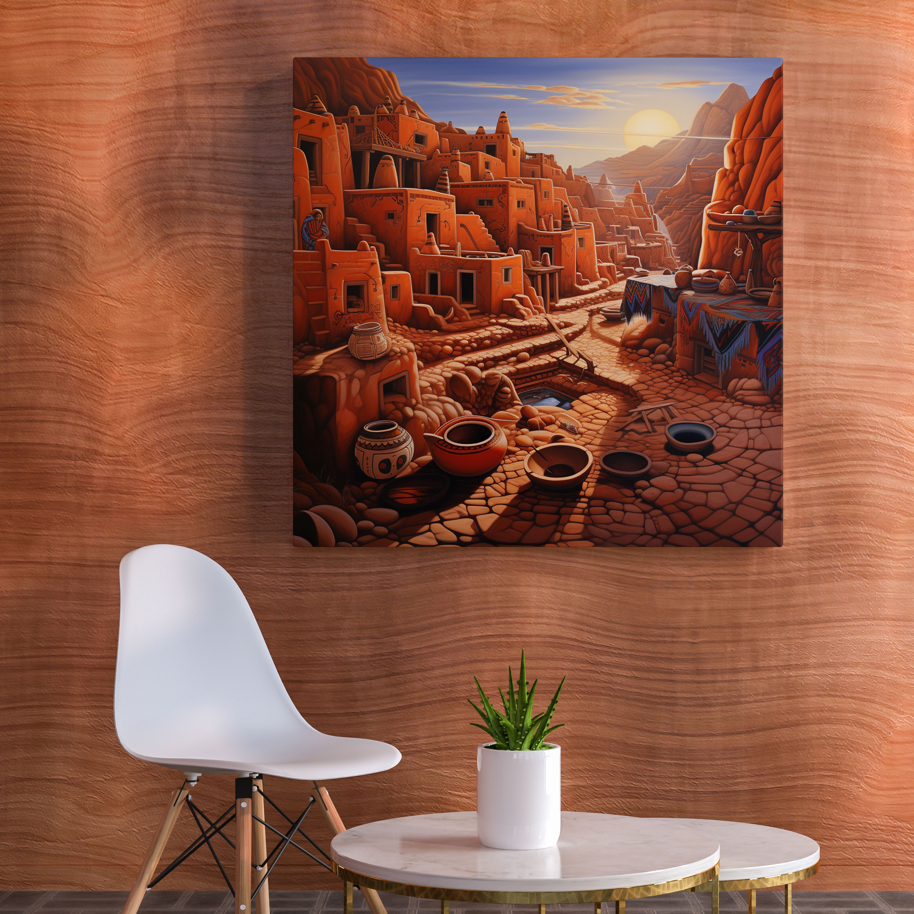 Southwest Pueblo Canvas Print - Southwest, Wall Art, Canvas Print, Home Decoration