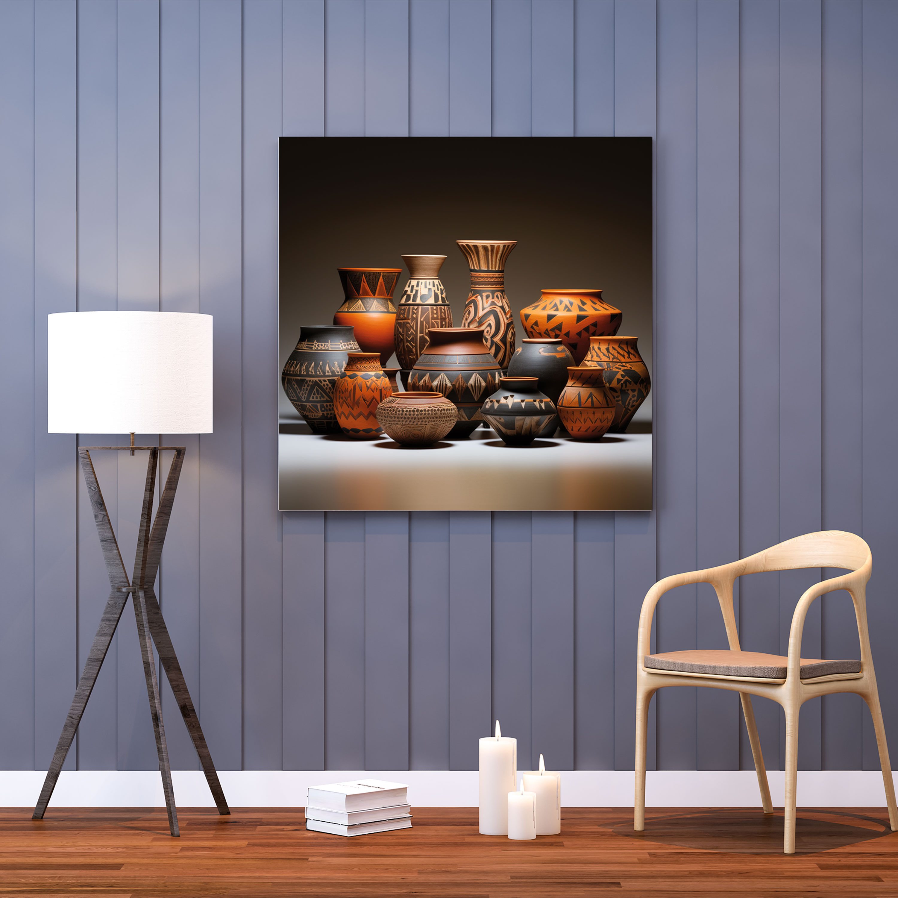 Southwest Wall Art: Native Pottery Collection - Southwest, Canvas Wall Art, Canvas, Native American Pottery