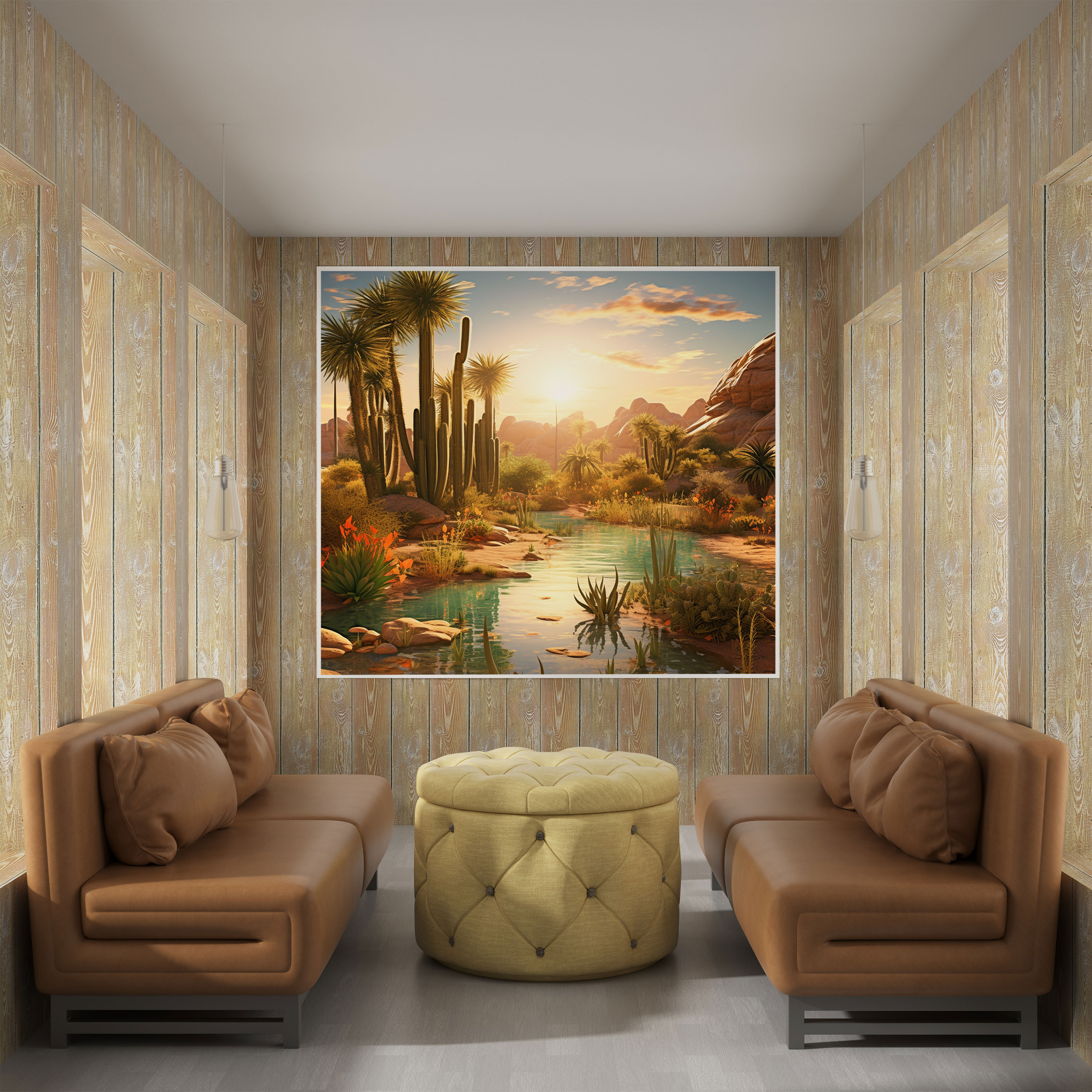 Southwest Canvas Print: Desert Oasis - Southwest, Southwest, Home Decoration, Canvas
