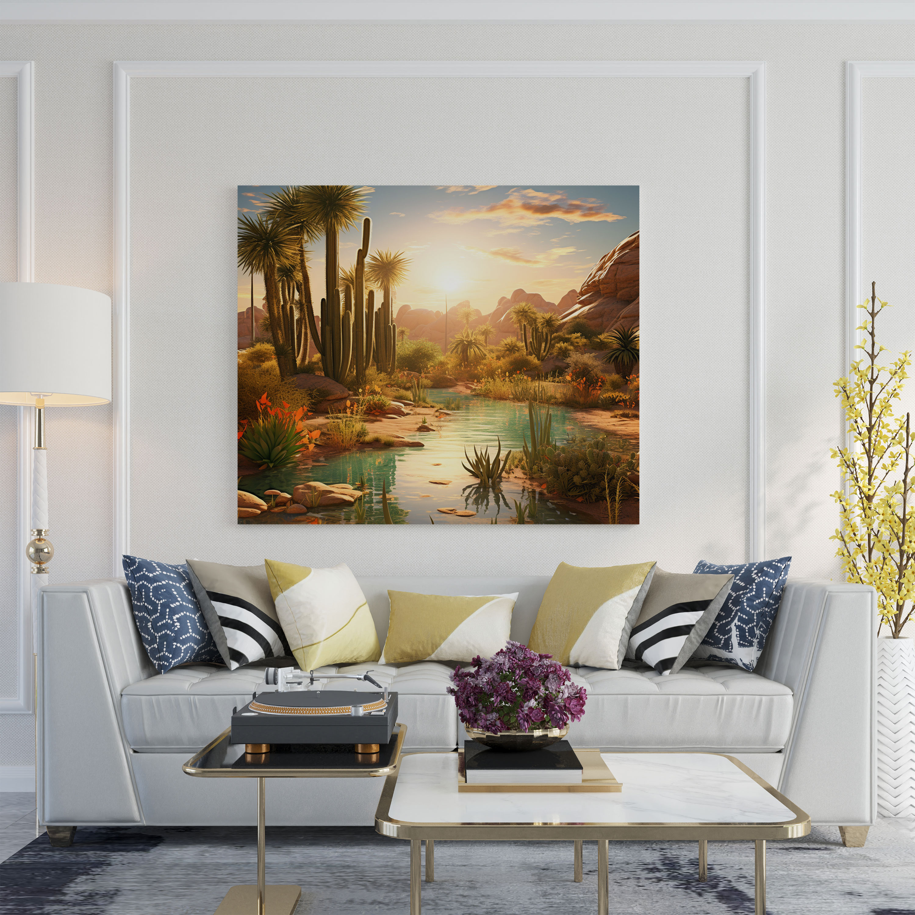 Southwest Canvas Print: Desert Oasis - Southwest, Southwest, Home Decoration, Canvas