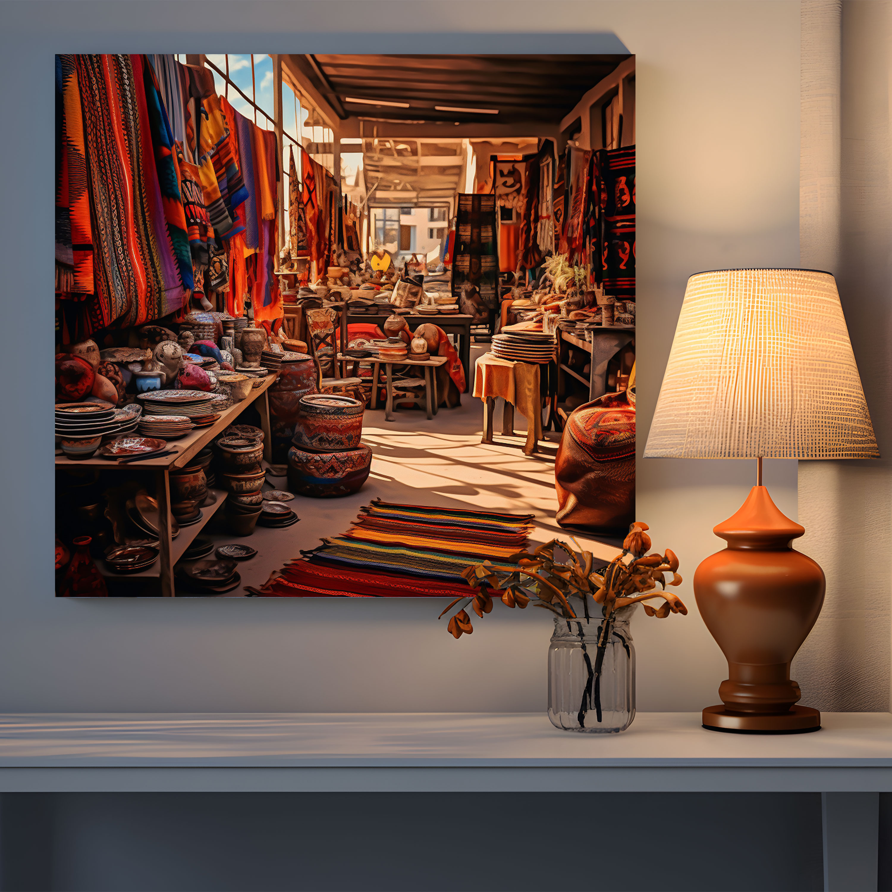 Southwest Market Canvas Print - Southwest, Canvas, Southwest Market, Textiles