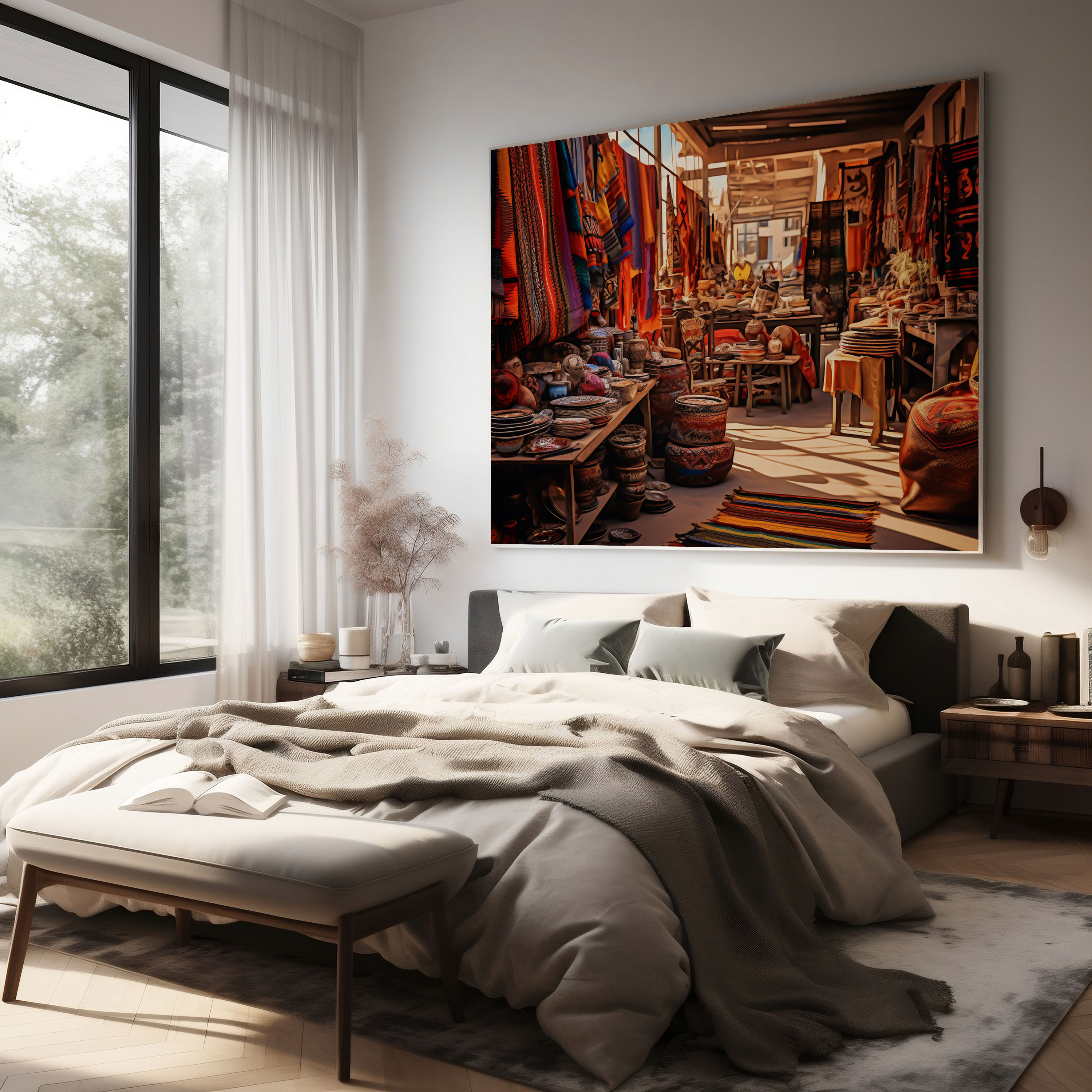 Southwest Market Canvas Print - Southwest, Canvas, Southwest Market, Textiles