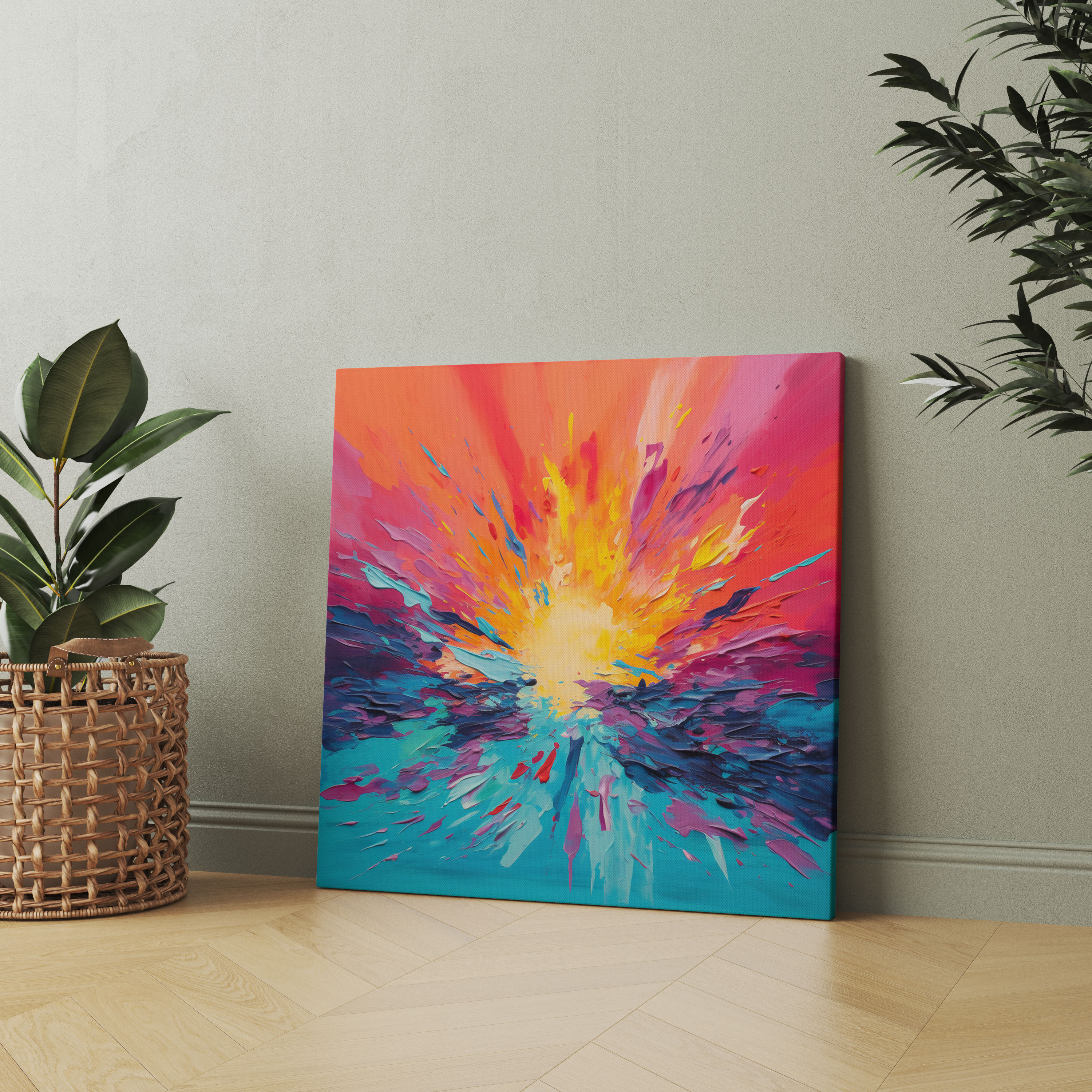 Southwest Sunset Abstract Canvas Print - Southwest, Canvas Wall Art, Abstract Art, Canvas