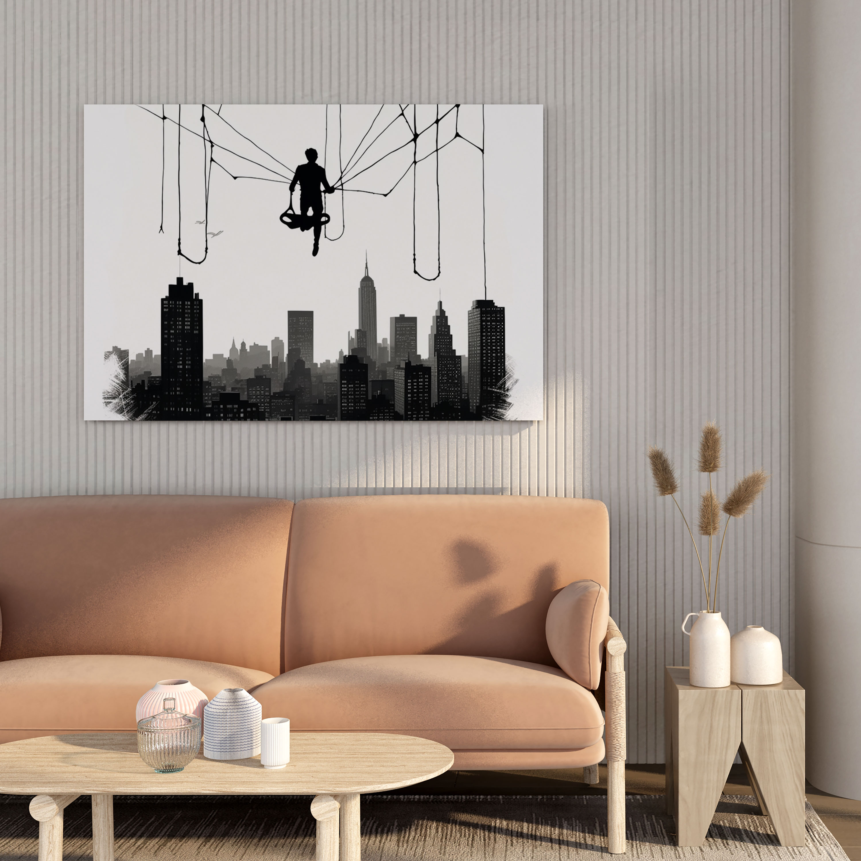 Spiderman Canvas Print - Minimalistic Black And White Wall Art - Spiderman, Minimalistic, Wall Art, Canvas Print