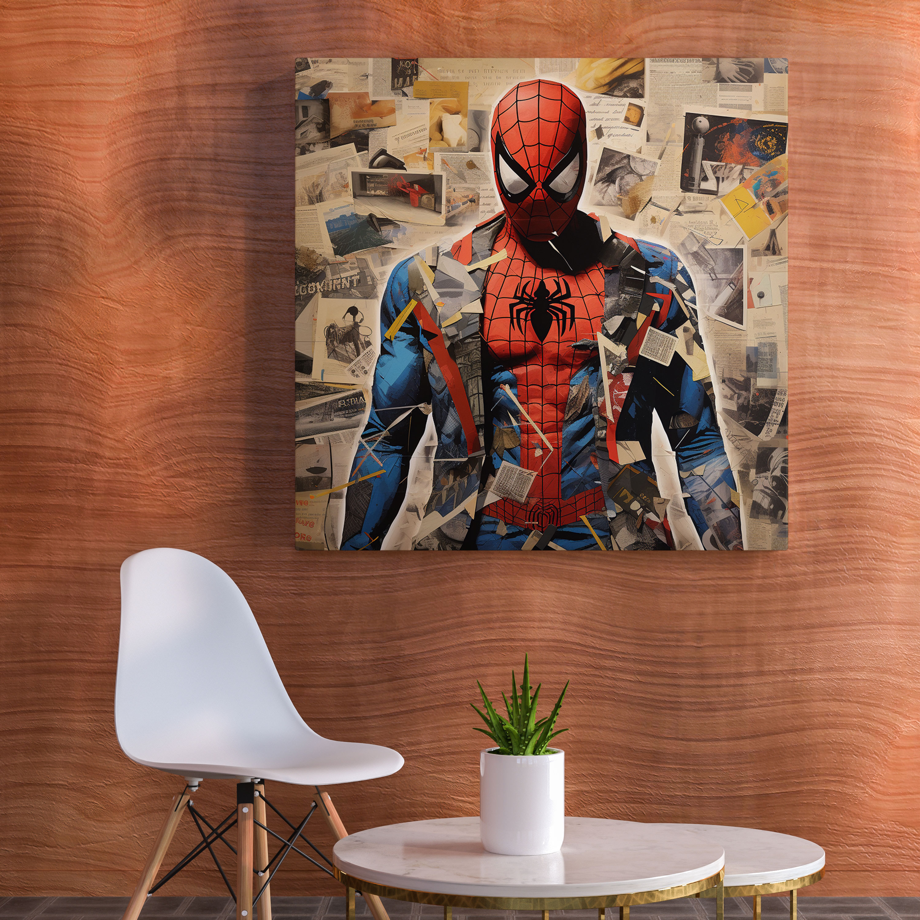 Spiderman Canvas Print - Collage Art Wall Decoration - Spiderman, Superhero Emblem, Wall Decoration, Spiderman