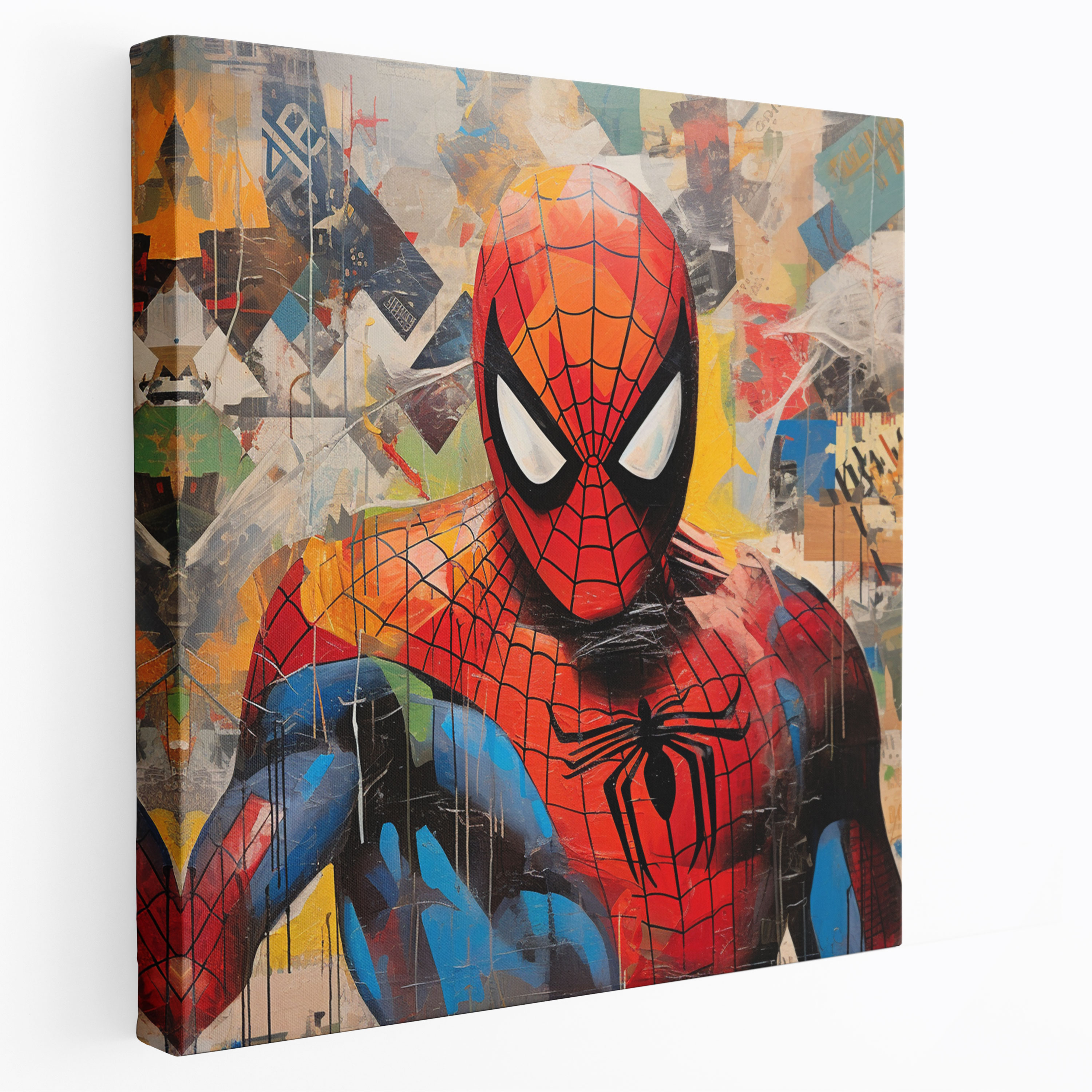 Spiderman Duvar Sanatı - Kanvas Tablo Baskı - Spiderman Renklerin Karışımı Ev Dekorasyonu