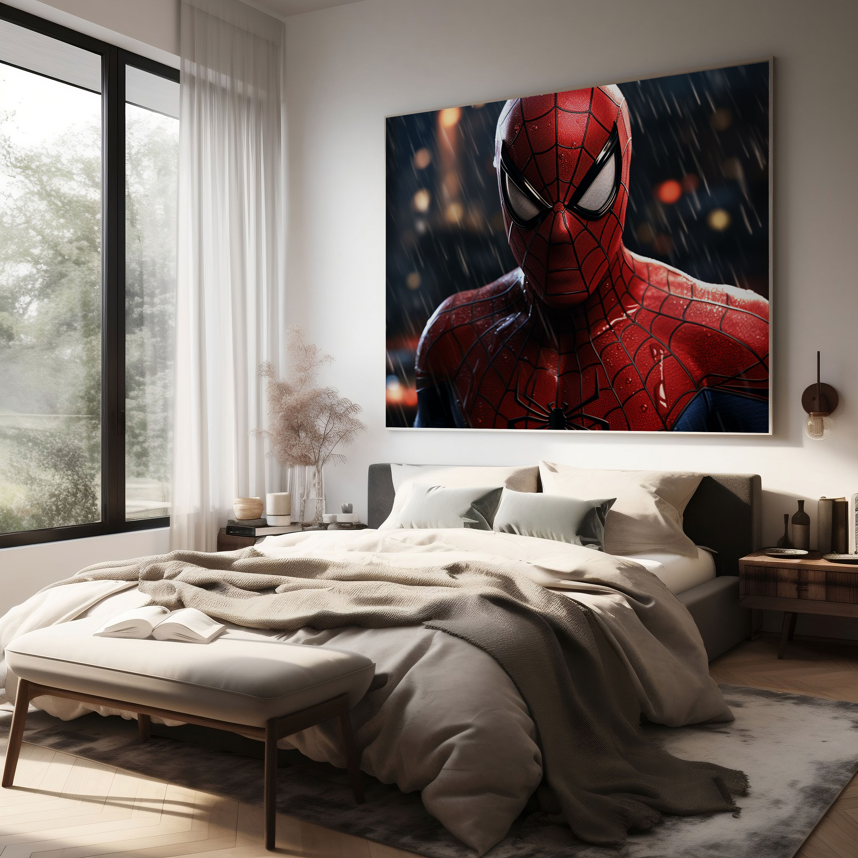 Spiderman Canvas Print - Photorealistic Wall Art - Spiderman, Canvas, Canvas Wall Art, Spiderman