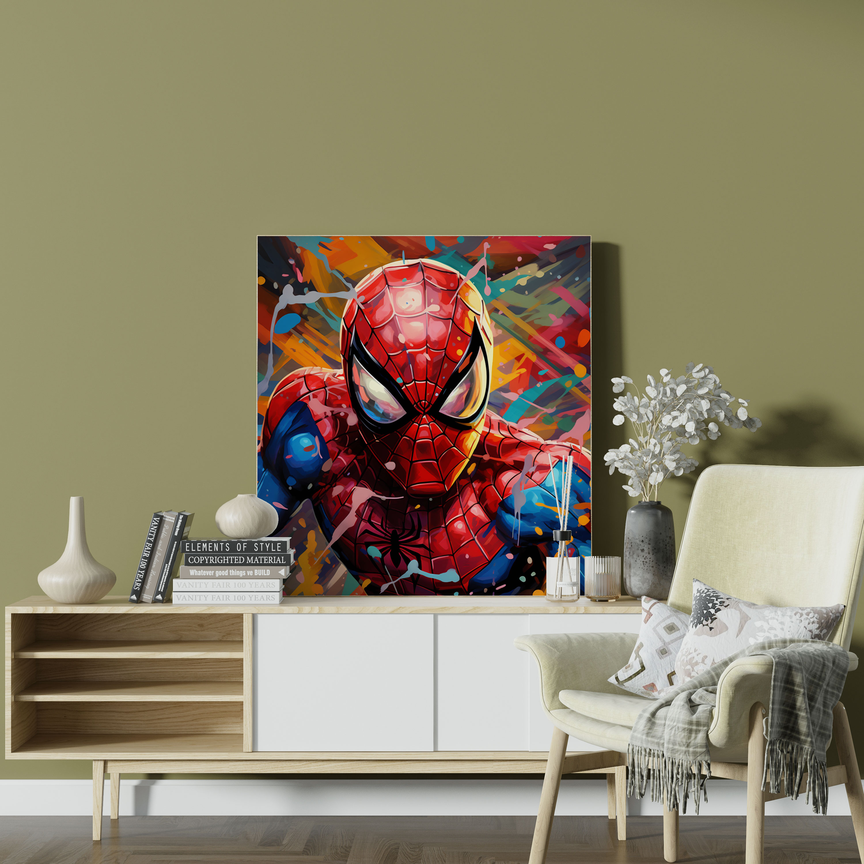 Spiderman Canvas Print - Pop Art Wall Art - Spiderman, Vibrant Colors, Canvas Wall Art, Canvas Print