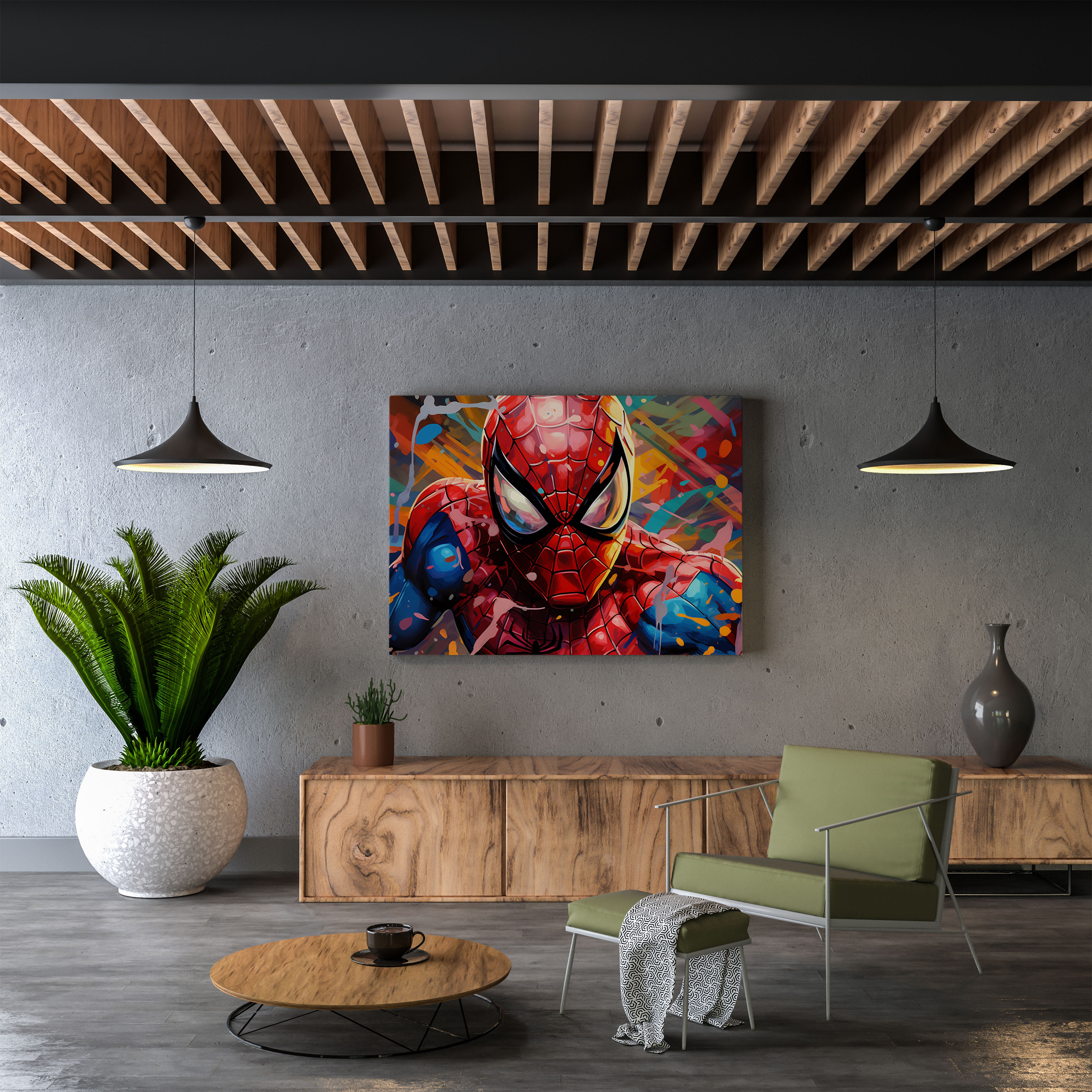 Spiderman Canvas Print - Pop Art Wall Art - Spiderman, Vibrant Colors, Canvas Wall Art, Canvas Print