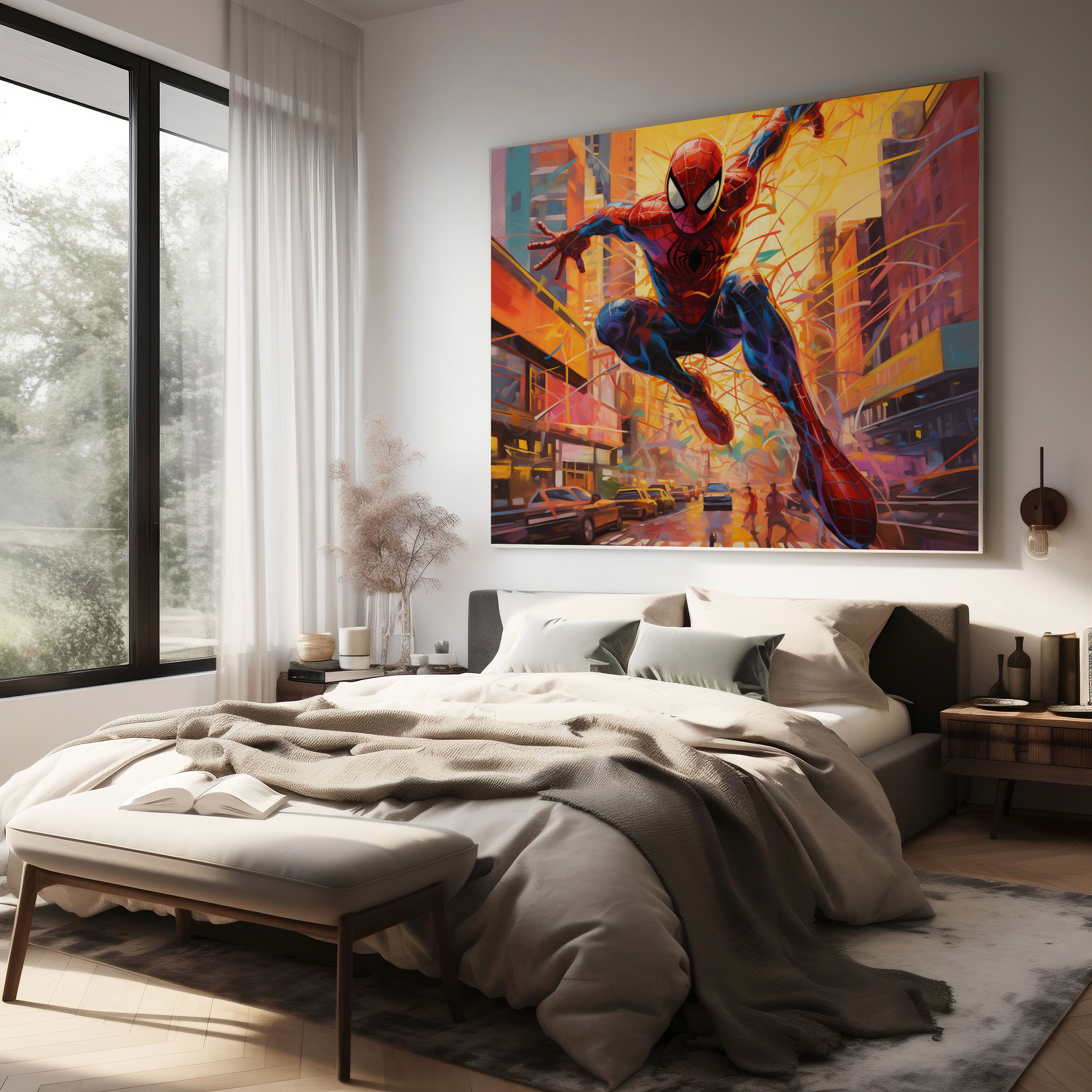Spiderman Graffiti Canvas Print - Spiderman, Graffiti-Style, Wall Art, Spiderman