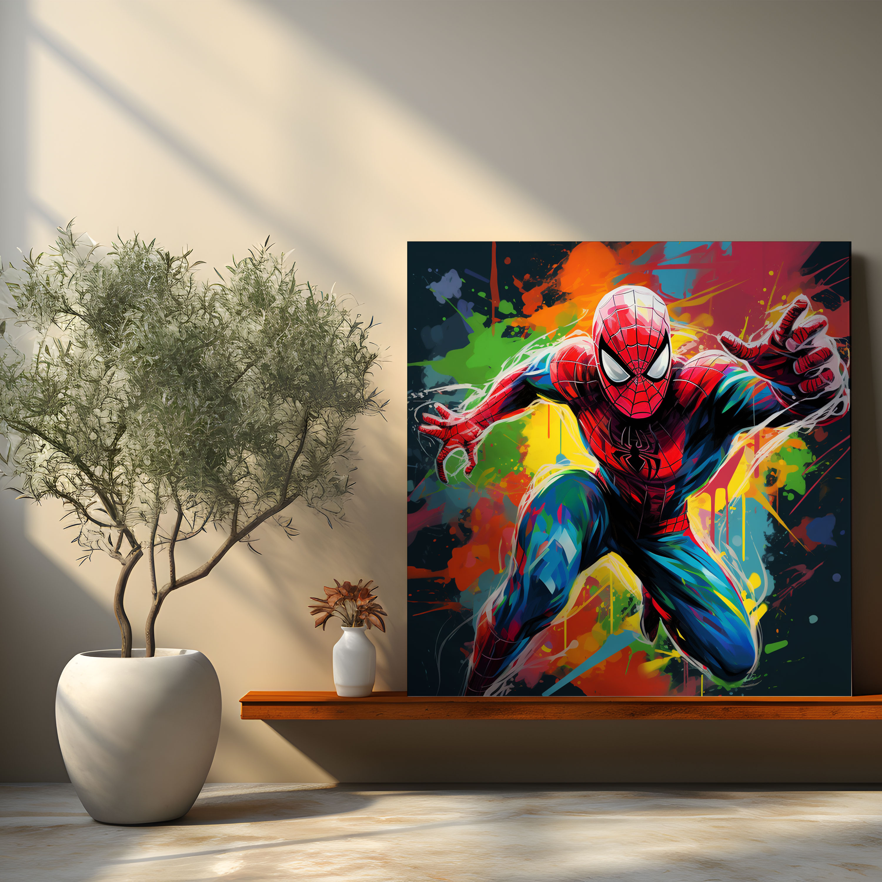 Spiderman Comic Buch Wandkunst - Wanddekoration Leinwandbild