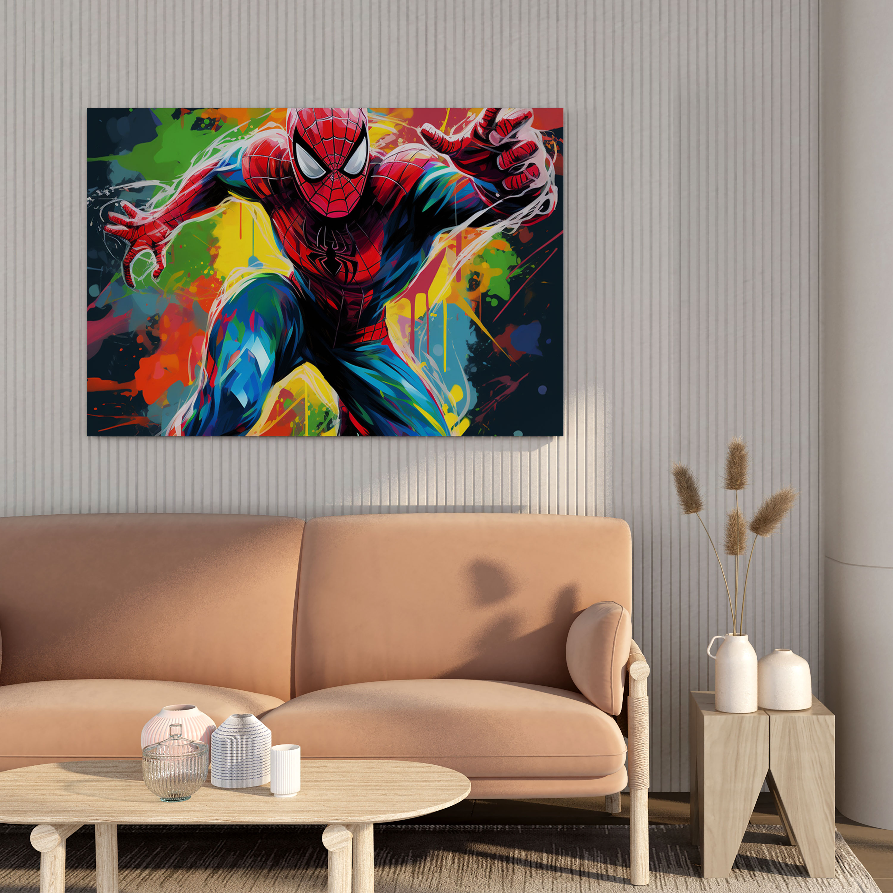 Spiderman Comic Buch Wandkunst - Wanddekoration Leinwandbild
