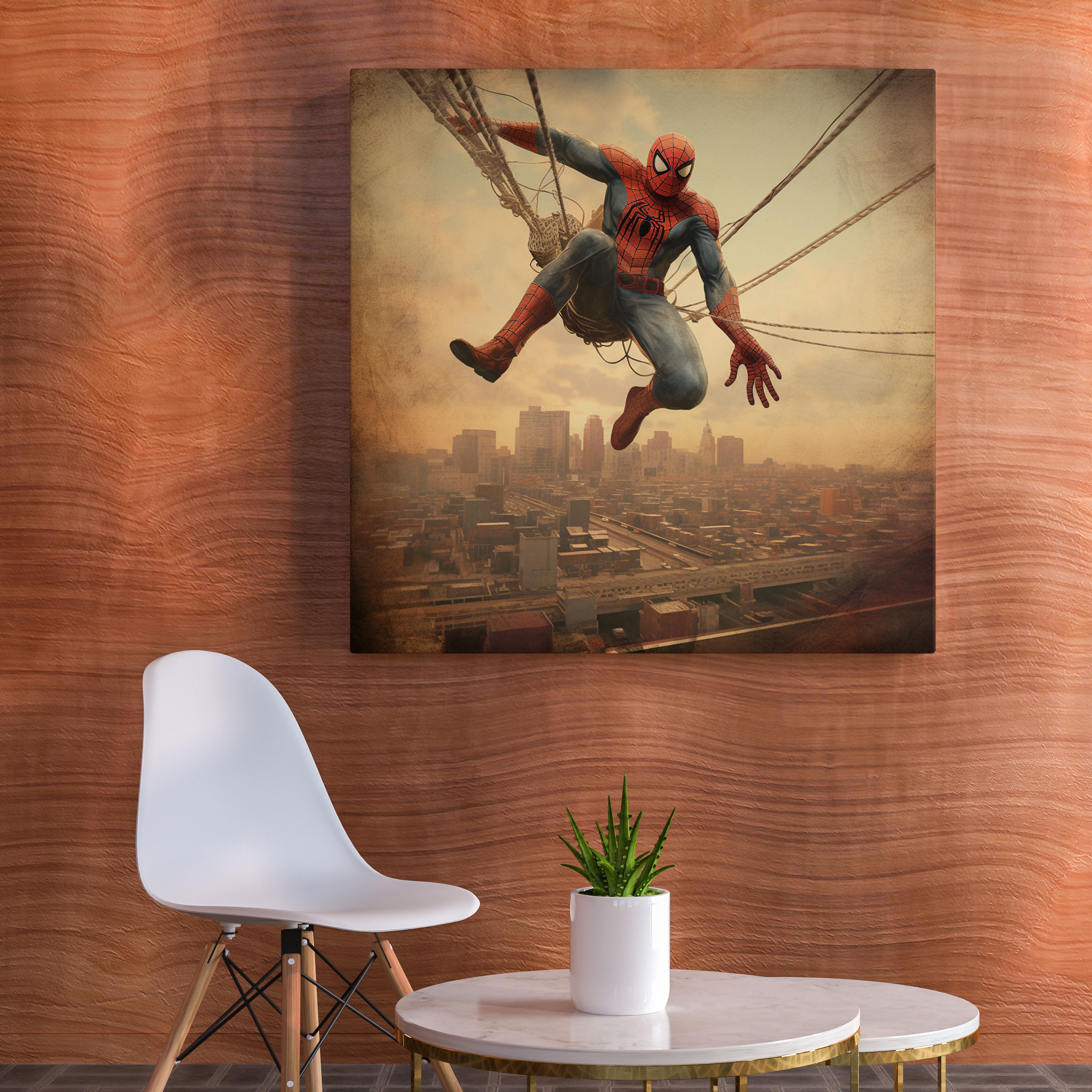 Spiderman Retro Wall Art - Spiderman, Wall Decoration, Canvas Wall Art, Home Decoration